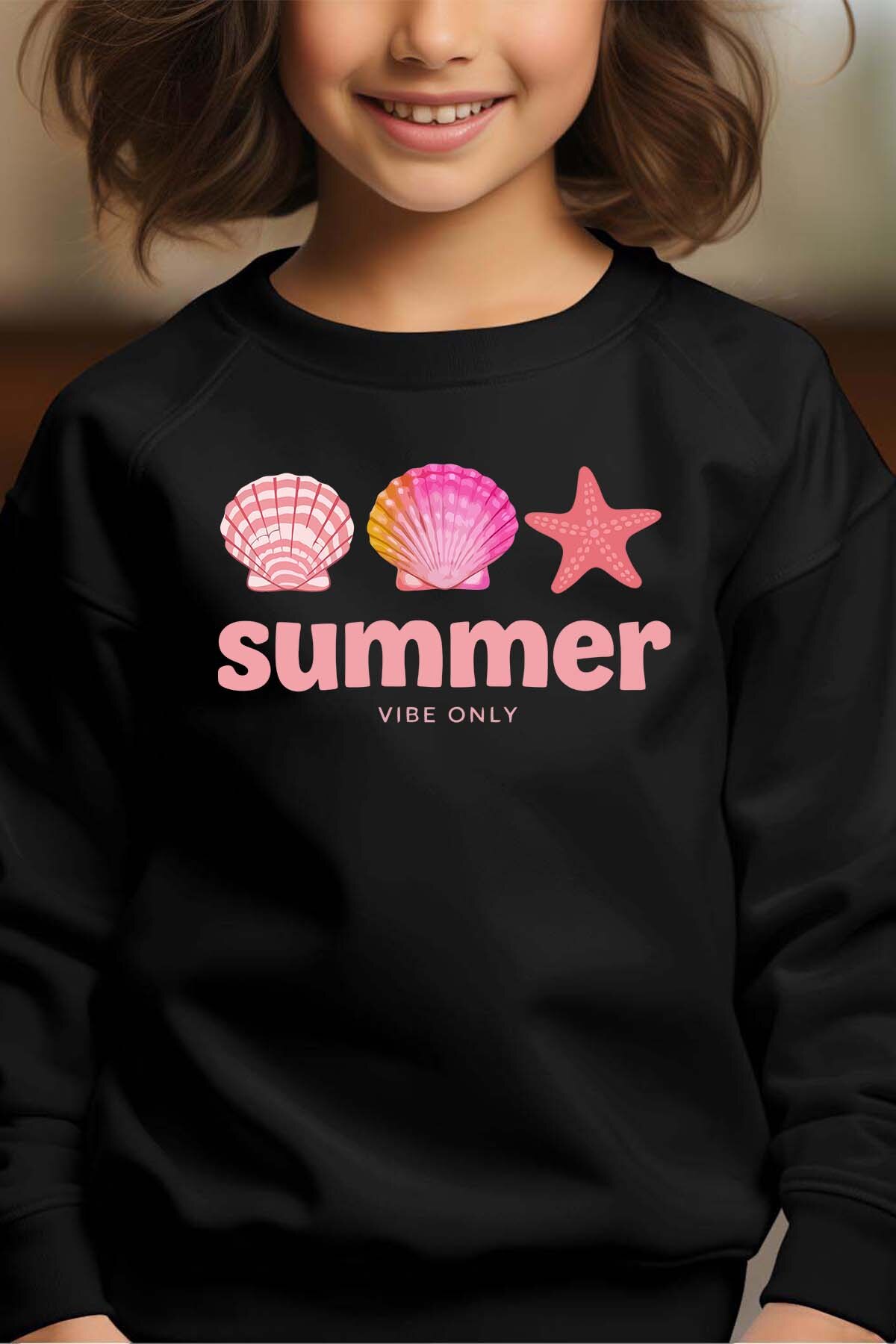 Grossiste I.A.L.D FRANCE - Summer Coquillage - Sweat Col Rond Fille