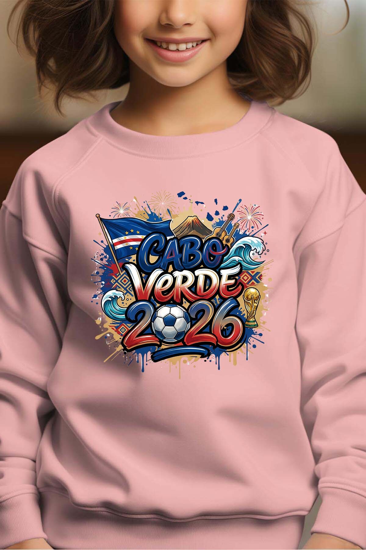 Grossiste I.A.L.D FRANCE - Cdm26 Cabo Verde - Sweat Col Rond Fille
