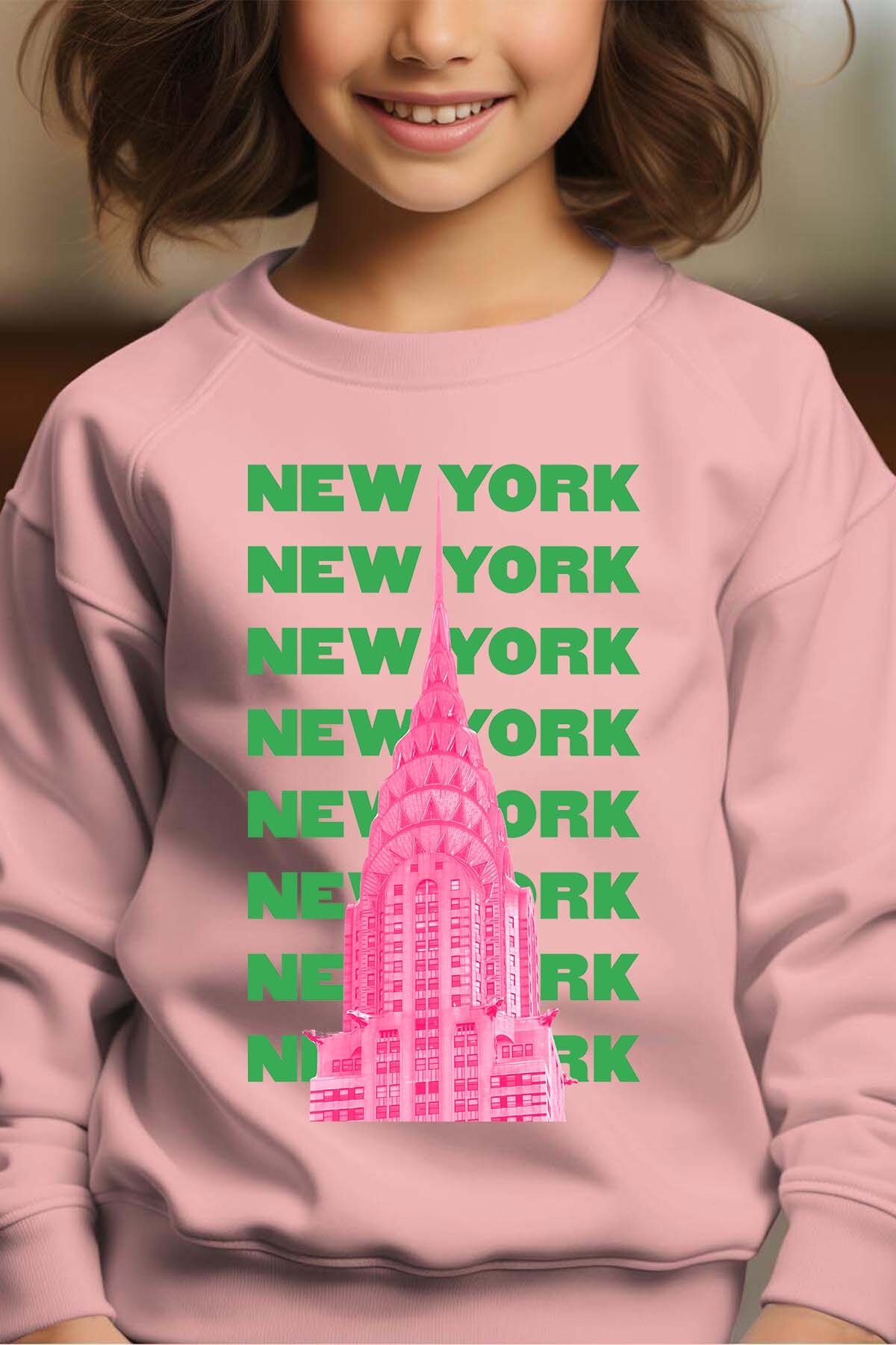 Mayorista I.A.L.D FRANCE - 01 Vintage Nueva York - Sudadera con cuello redondo para niña