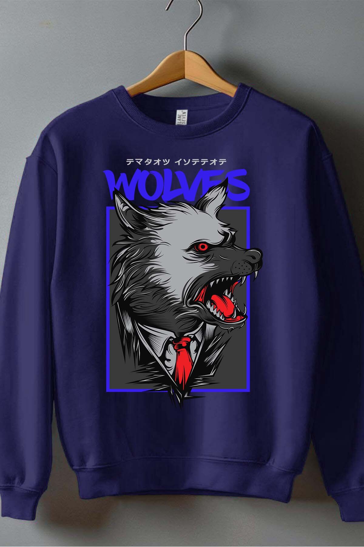 Großhändler I.A.L.D FRANCE - Grauer Wolf - Jungen Rundhals-Sweatshirt