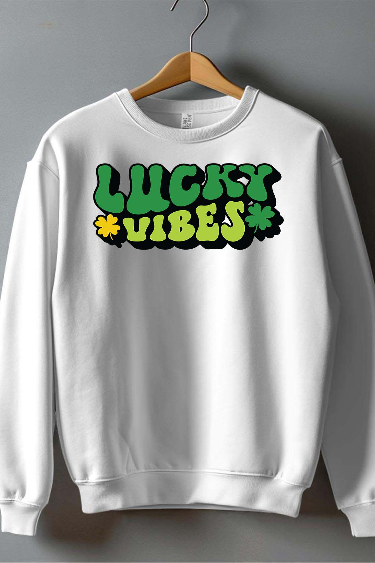 Mayorista I.A.L.D FRANCE - Vibras de la suerte Green - Round Garn Boy Sweat