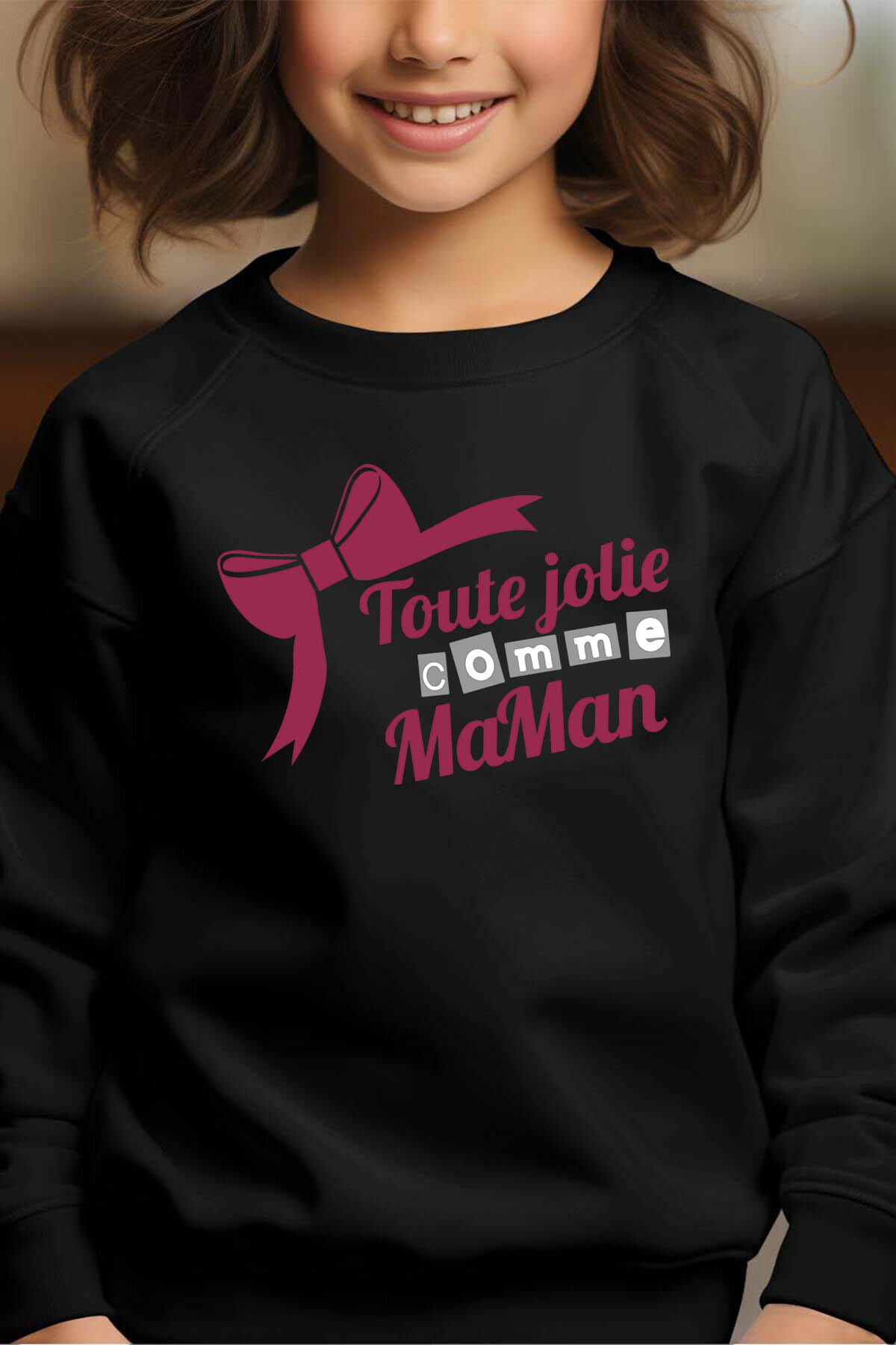 Großhändler I.A.L.D FRANCE - Alle hübsche Mutter - Sweatshirt Round Girl Girl