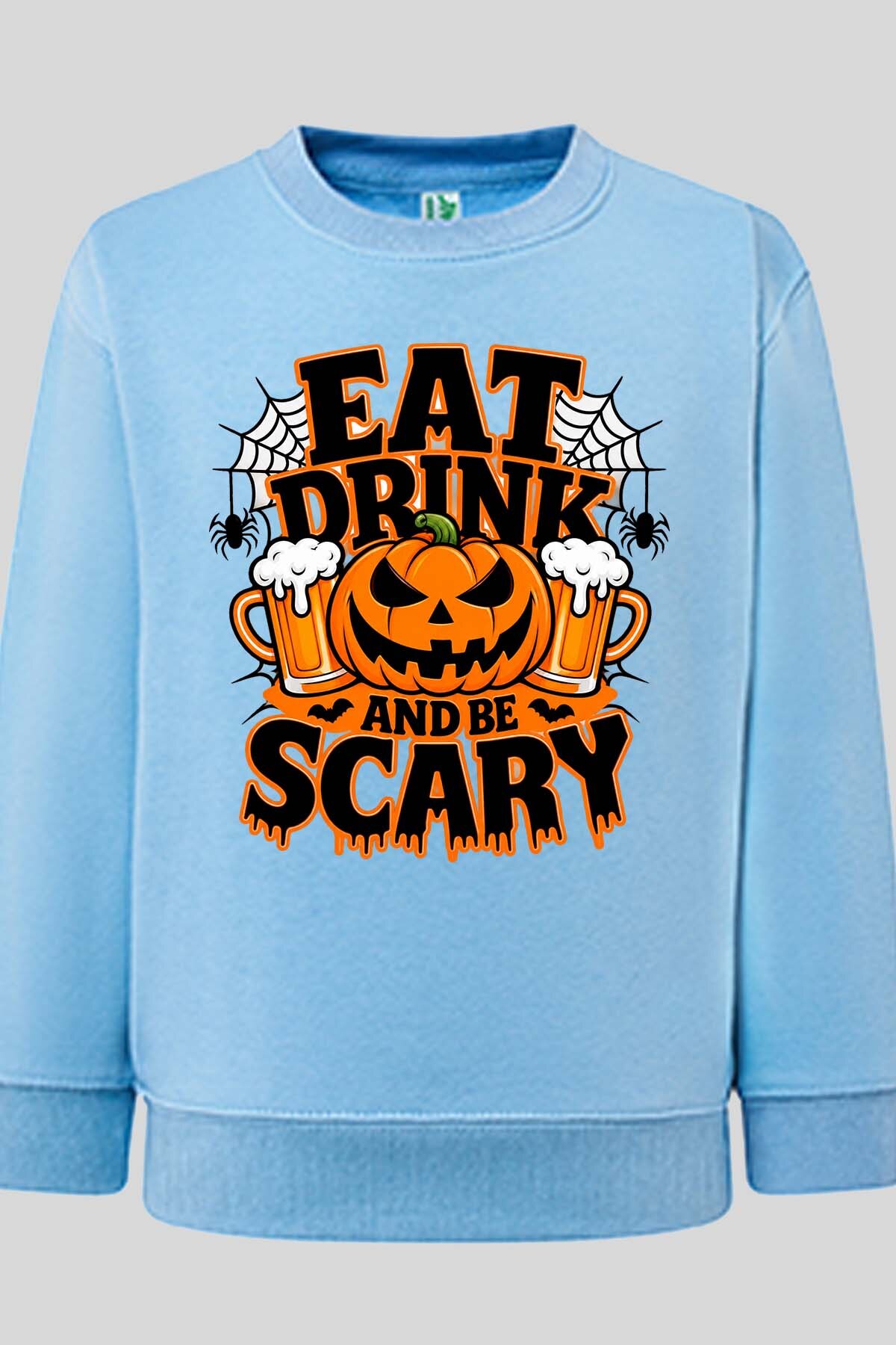 Grossiste I.A.L.D FRANCE - Eat drink halloween - Sweat Col Rond Garçon