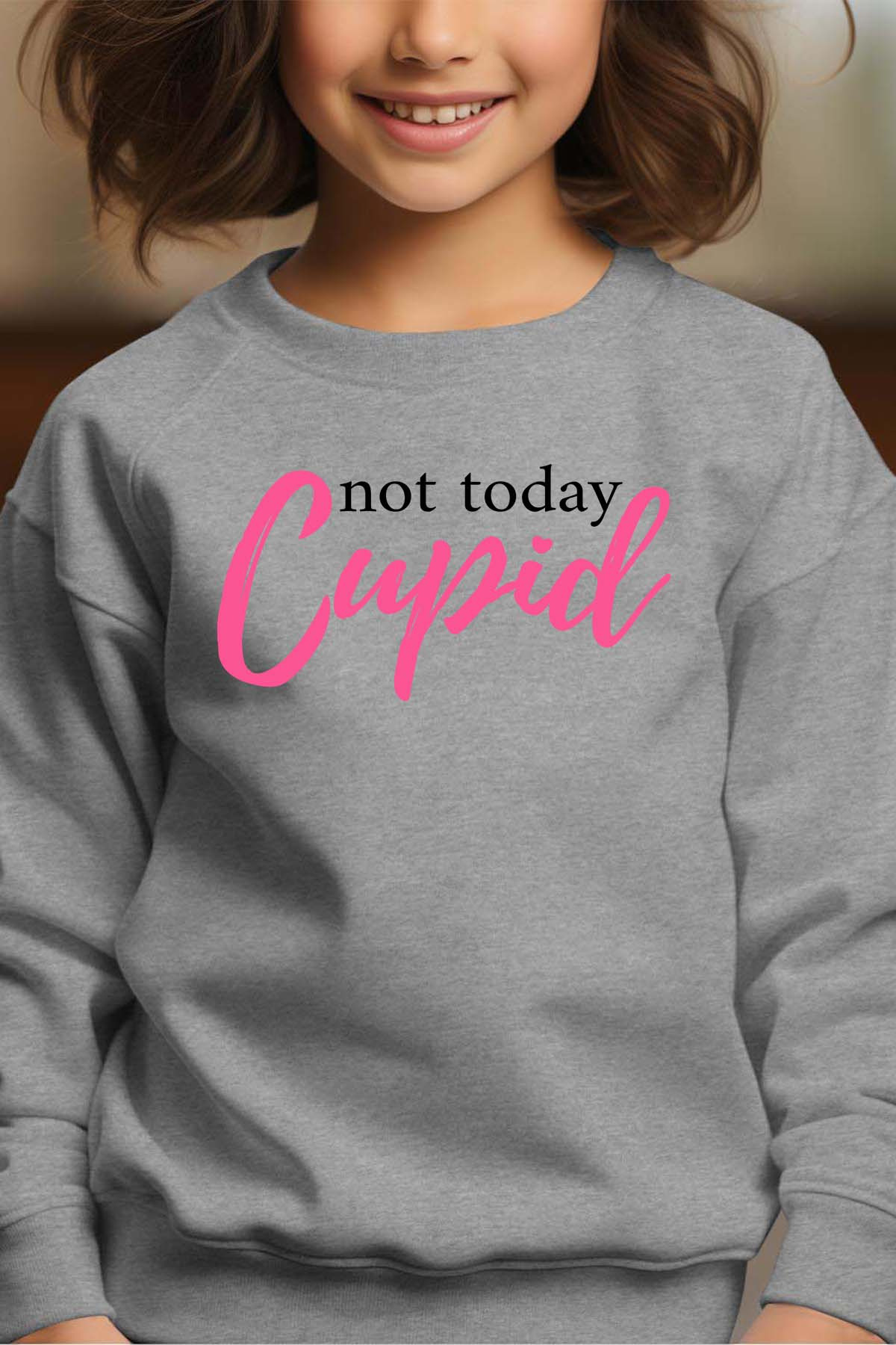 Grossiste I.A.L.D FRANCE - Not cupid - Sweat Col Rond Fille