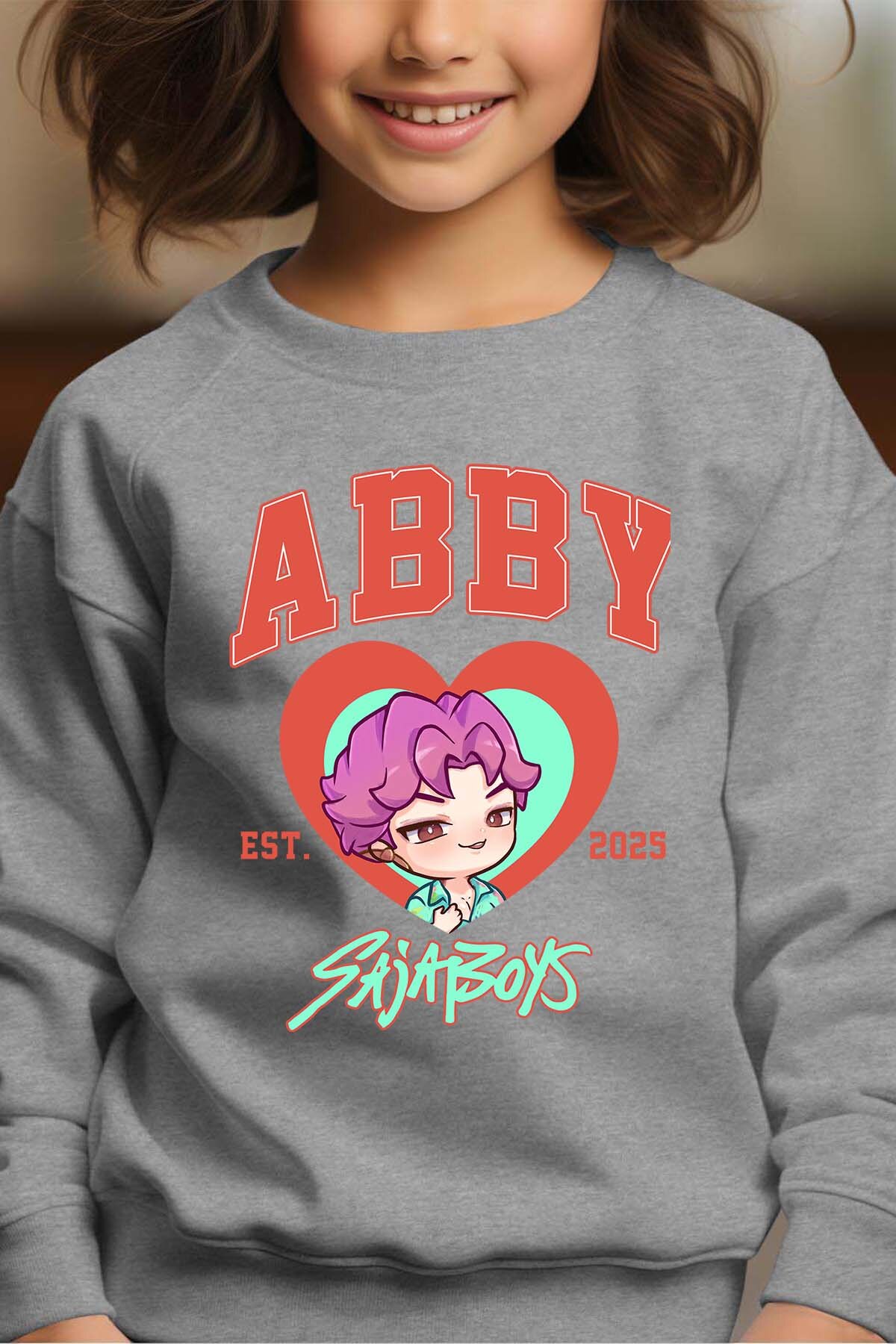 Grossiste I.A.L.D FRANCE - Abby coeur Saja - Sweat Col Rond Fille