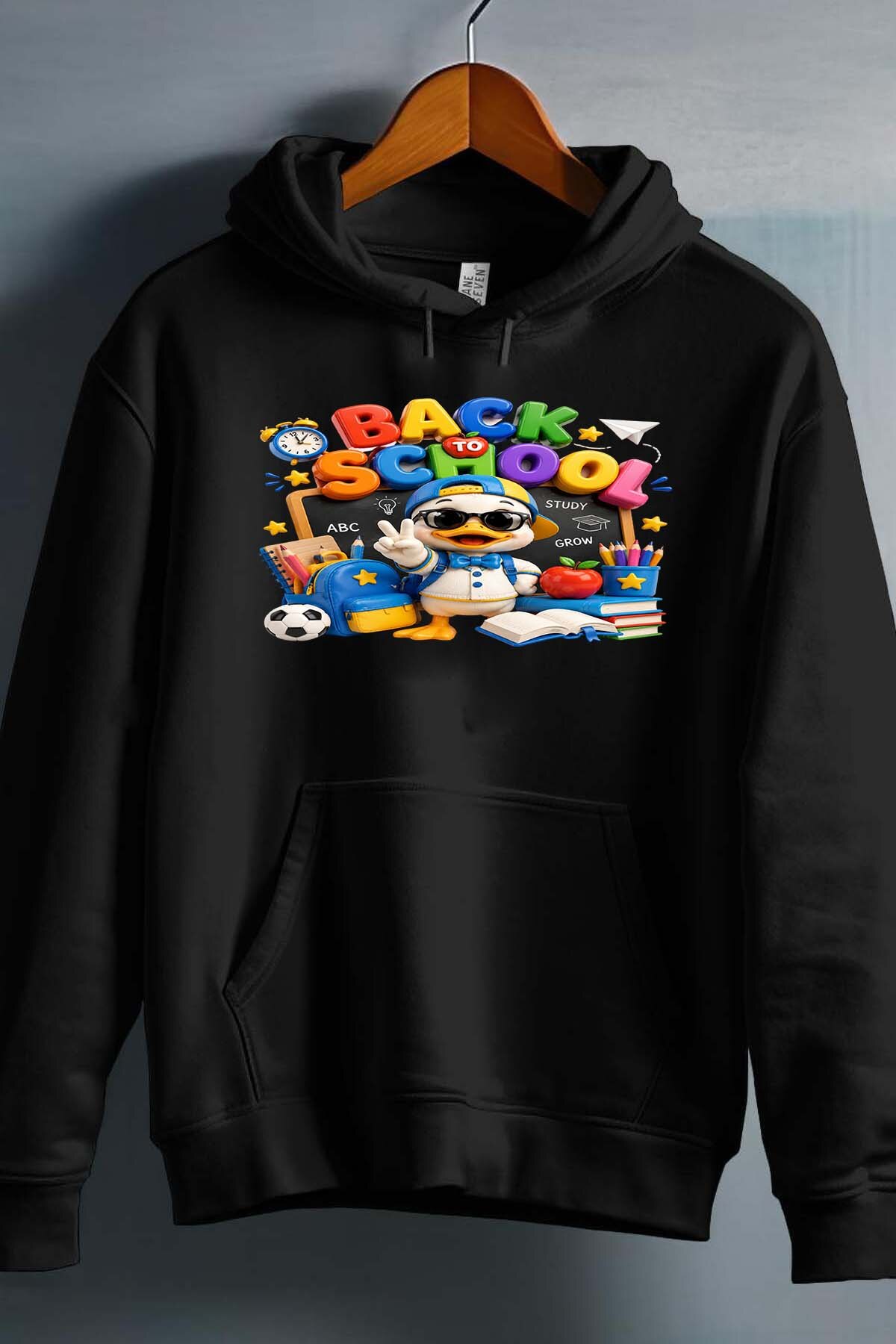 Grossiste I.A.L.D FRANCE - BACK to school duck - Sweat Capuche Fille