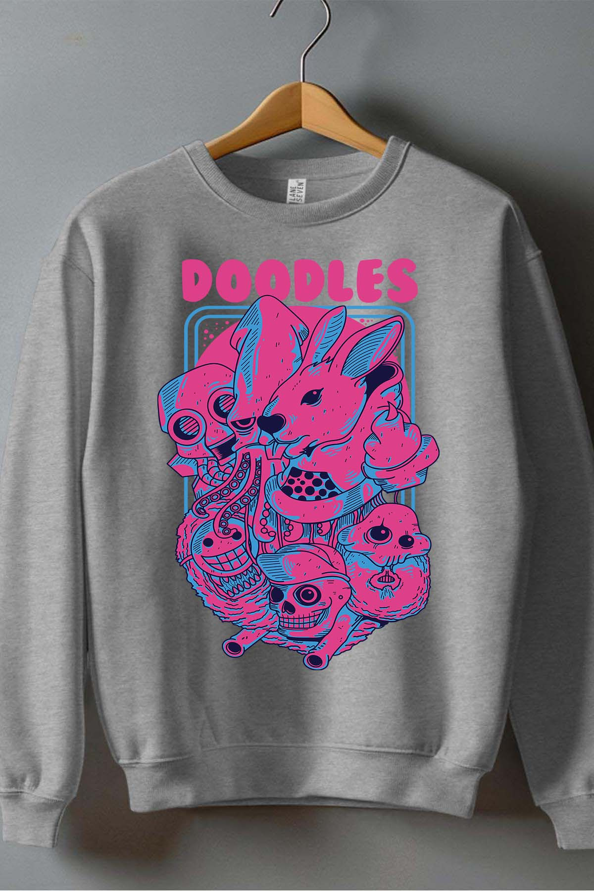 Grossiste I.A.L.D FRANCE - Doodles multi - Sweat Col Rond Garçon