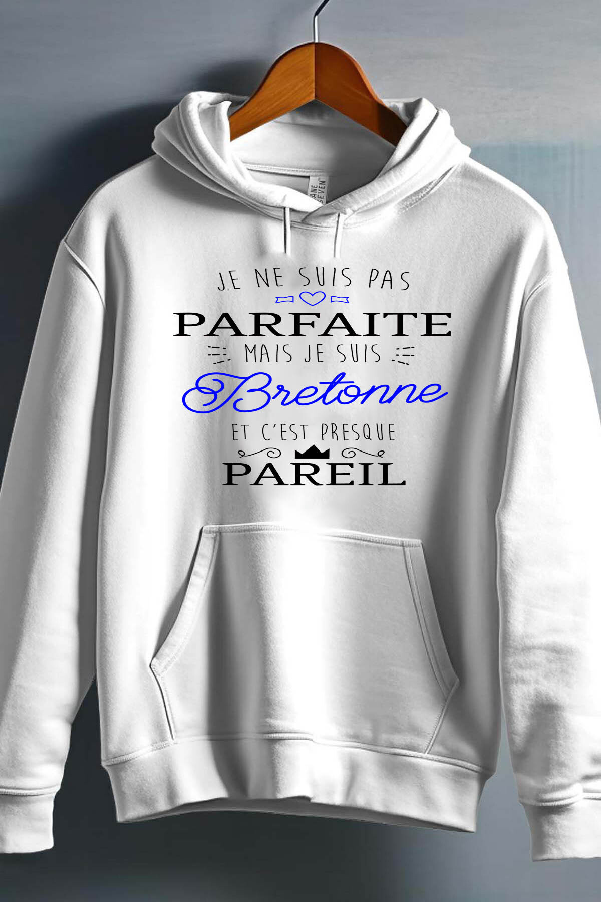 Grossiste I.A.L.D FRANCE - pas parfaite bretonne - Sweat Capuche Fille
