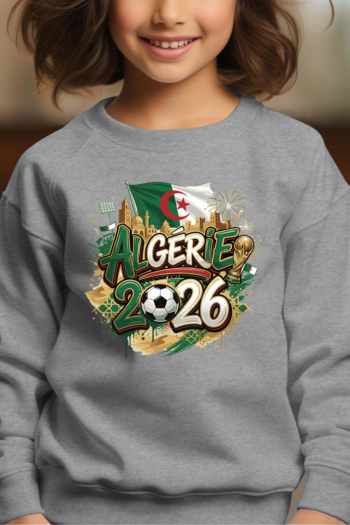 Mayorista I.A.L.D FRANCE - Cdm26algerie - Sudadera con cuello redondo para niña