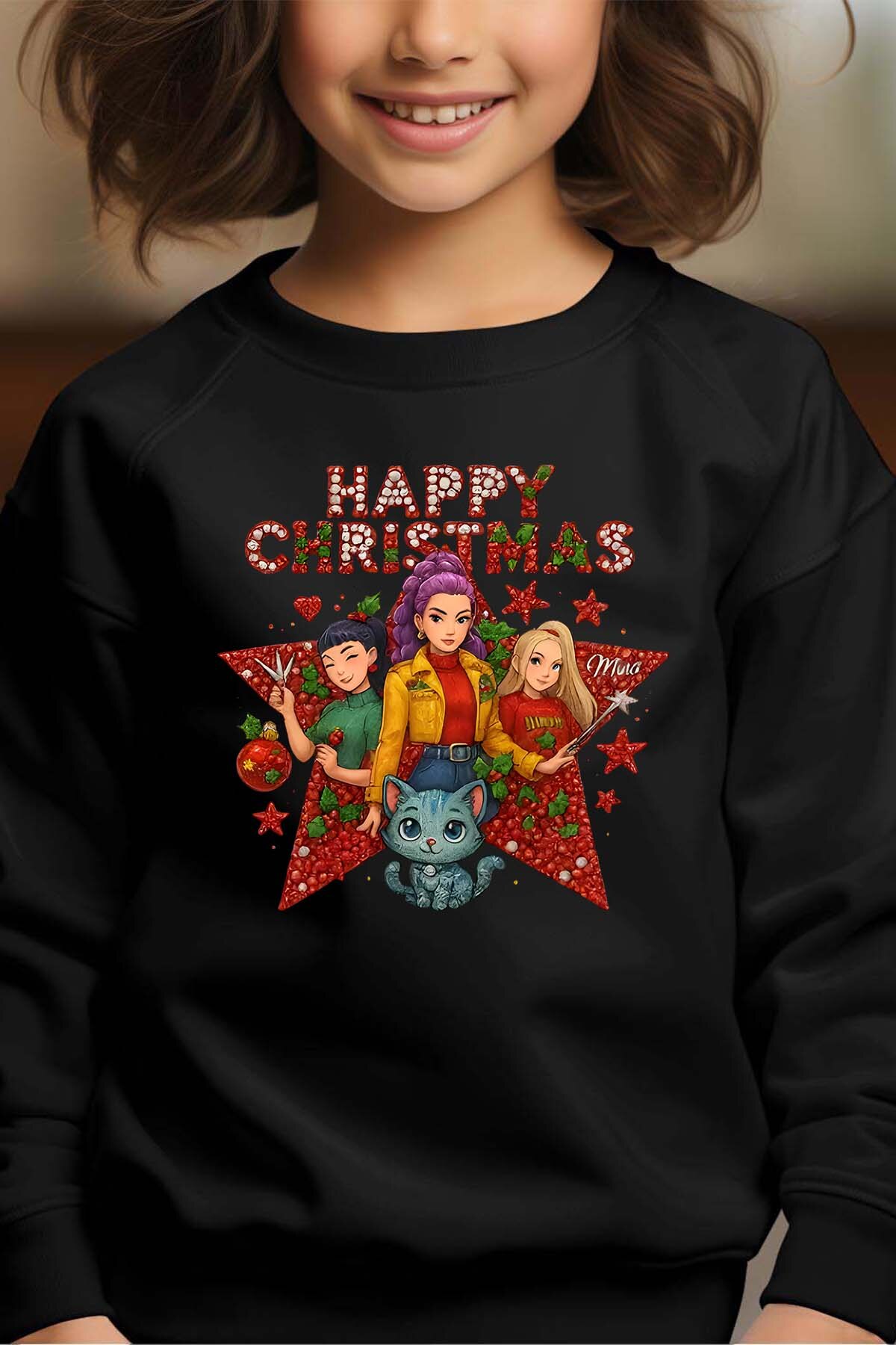 Wholesaler I.A.L.D FRANCE - Star DH Xmas - Crewneck sweatshirt Girl