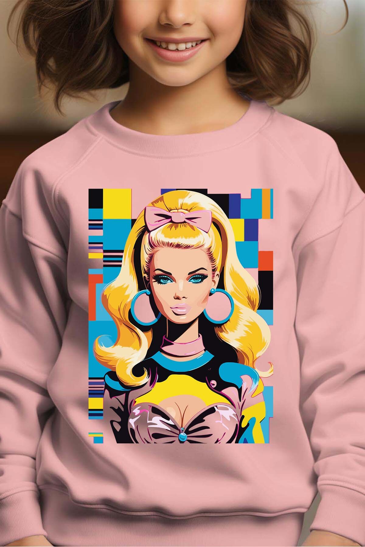 Grossiste I.A.L.D FRANCE - Berb popart - Sweat Col Rond Fille