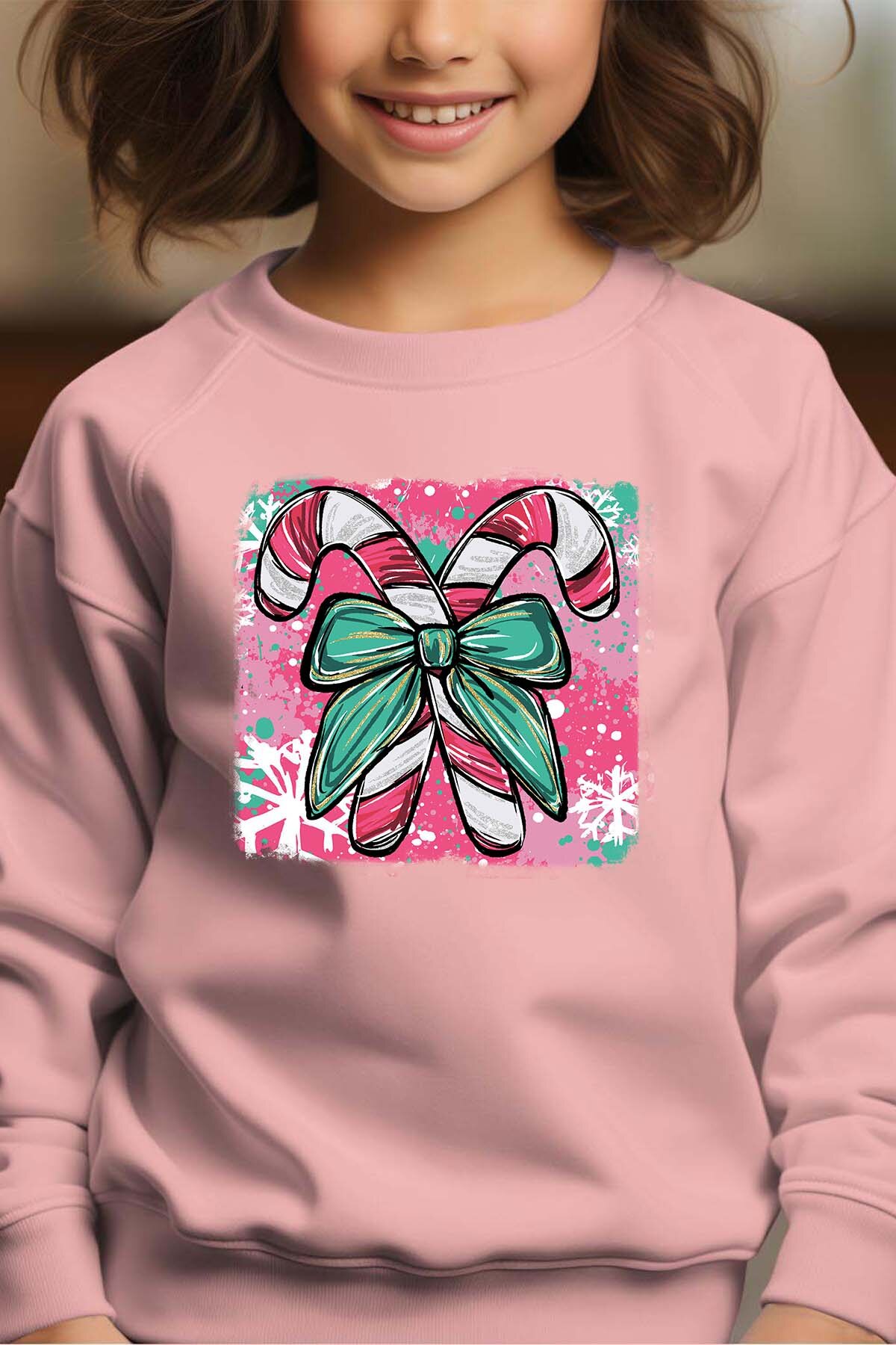 Großhändler I.A.L.D FRANCE - Candy Bow Paint - Rundhals-Sweatshirt Mädchen