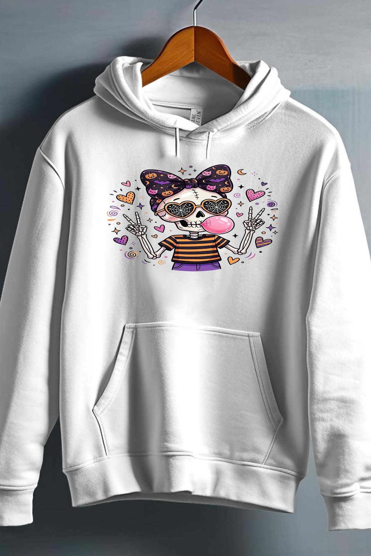 Grossiste I.A.L.D FRANCE - Chwing skull halloween - Sweat Capuche Fille