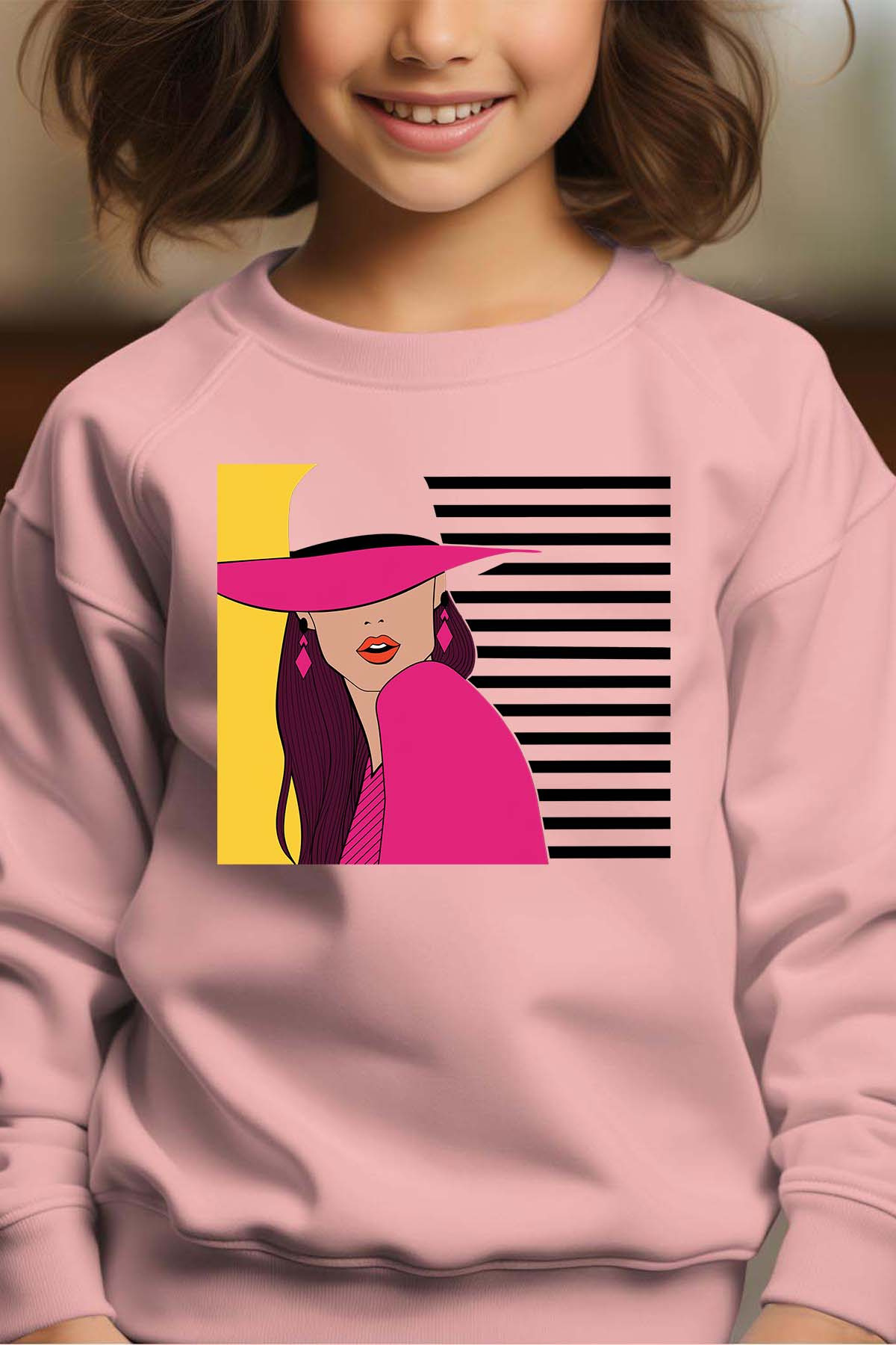Grossiste I.A.L.D FRANCE - With hat Evol - Sweat Col Rond Fille