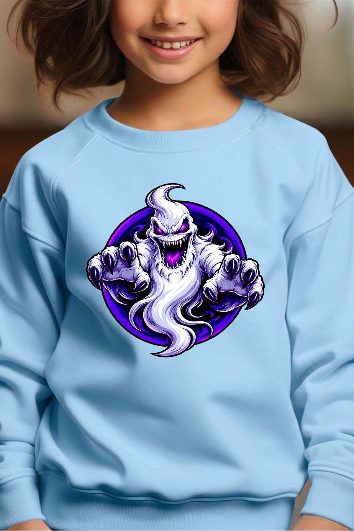 Grossiste I.A.L.D FRANCE - Ghost halloween - Sweat Col Rond Fille