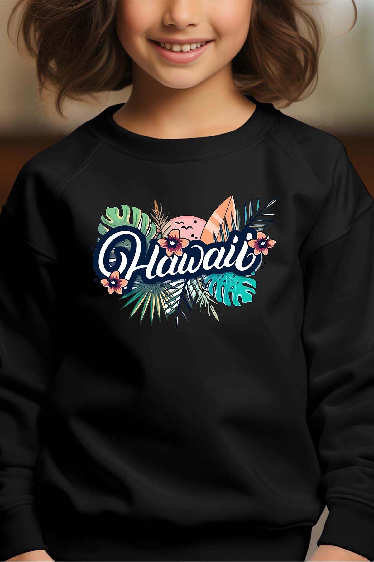 Großhändler I.A.L.D FRANCE - Hawaii Tropen - Rundhals-Sweatshirt Mädchen