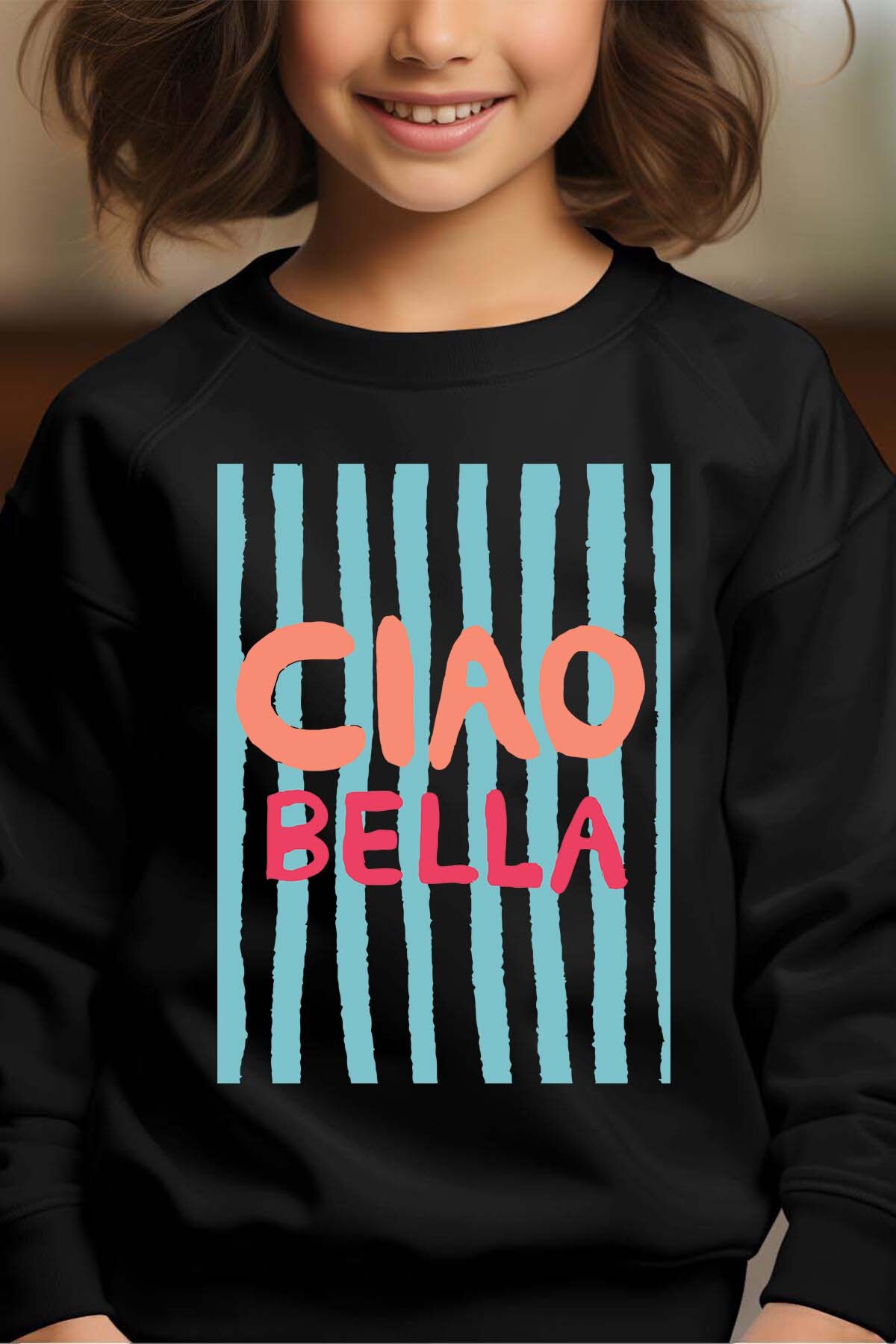 Grossiste I.A.L.D FRANCE - Ciao Bella - Sweat Col Rond Fille