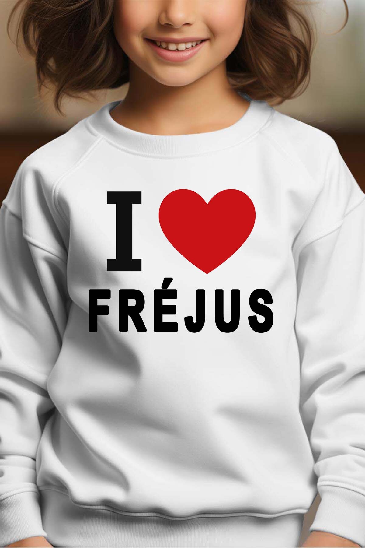 Grossiste I.A.L.D FRANCE - I love Fréjus - Sweat Col Rond Fille