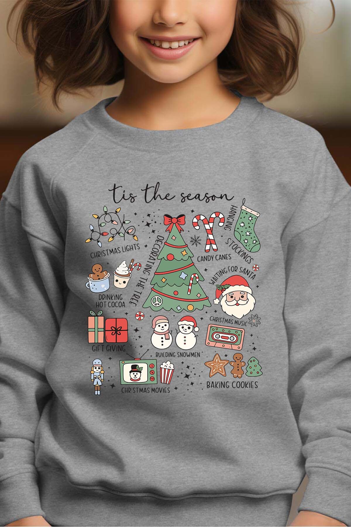 Großhändler I.A.L.D FRANCE - Mehrteiliger Weihnachts-Pullover - Rundhals-Sweatshirt Mädchen