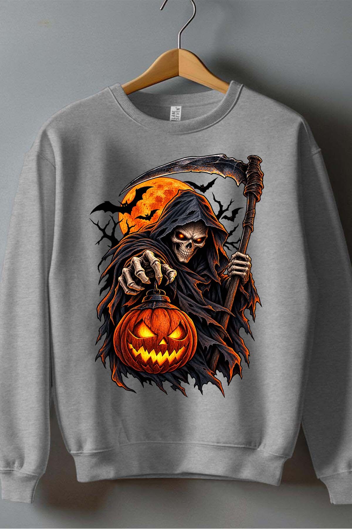 Grossiste I.A.L.D FRANCE - Skull light halloween - Sweat Col Rond Garçon