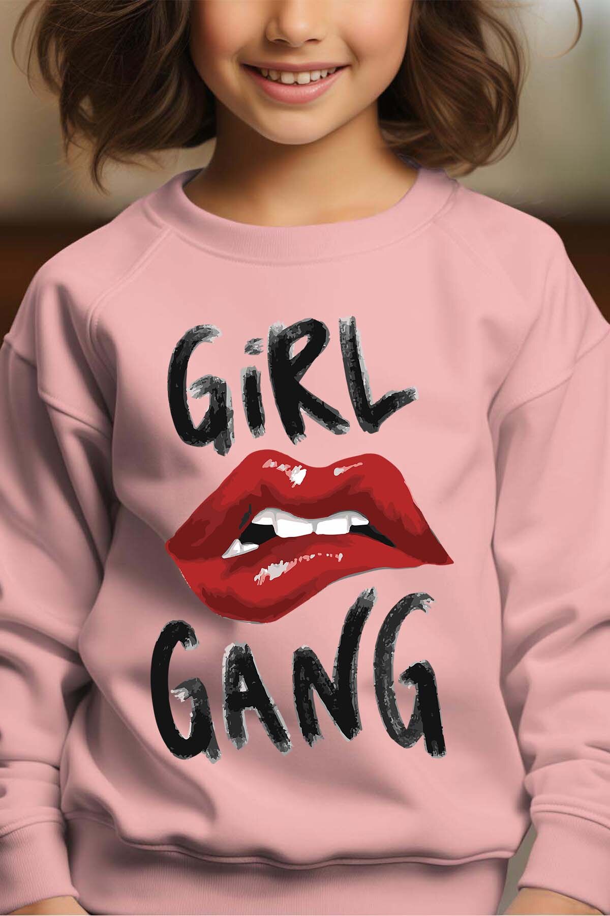 Grossiste I.A.L.D FRANCE - Girl Gang - Sweat Col Rond Fille