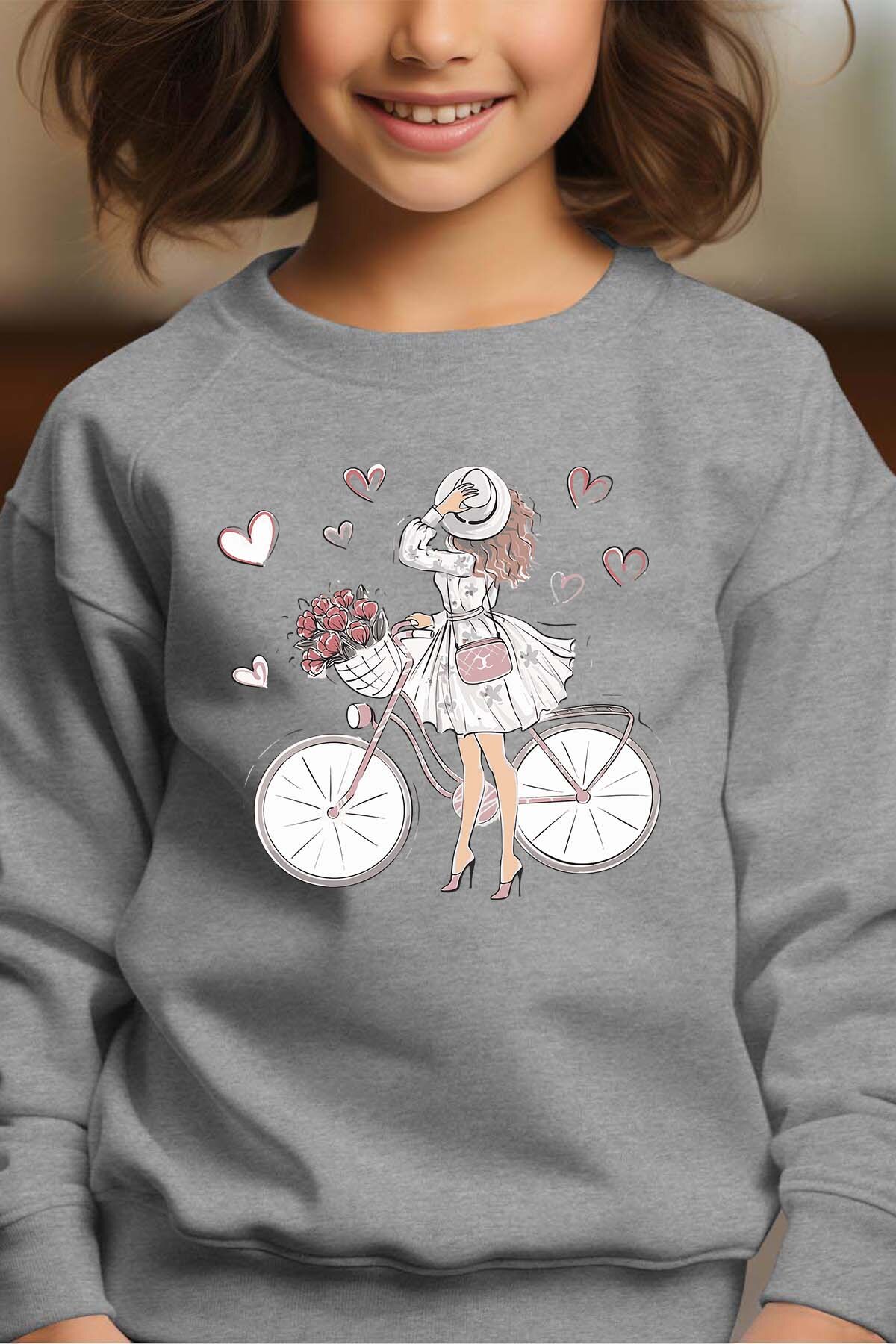 Großhändler I.A.L.D FRANCE - Mädchen im Wind - Rundhals-Sweatshirt Mädchen
