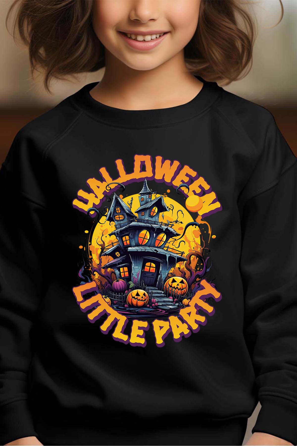 Grossiste I.A.L.D FRANCE - Halloween Little Party - Sweat Col Rond Fille