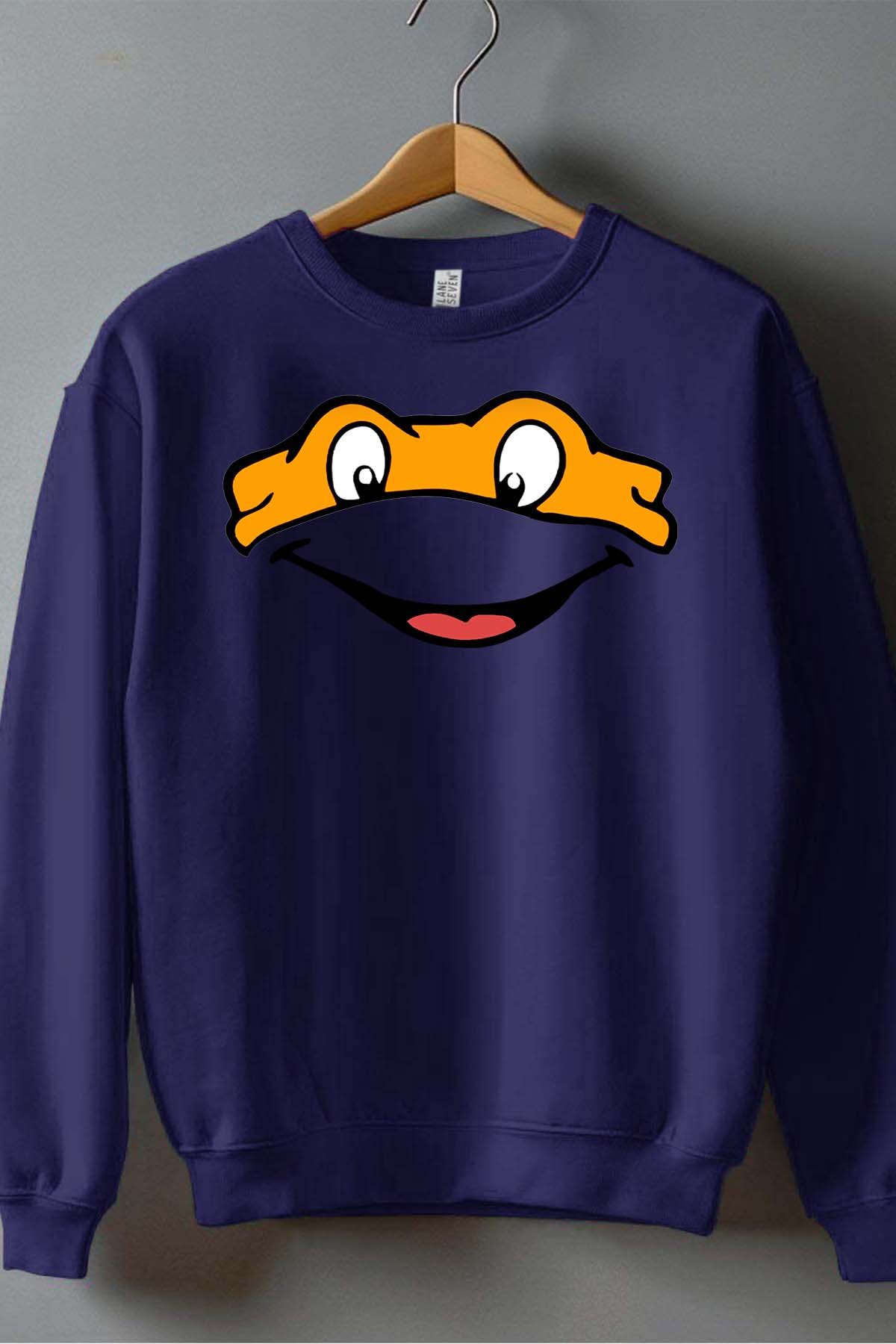 Grossiste I.A.L.D FRANCE - Ninja turtles orange - Sweat Col Rond Garçon