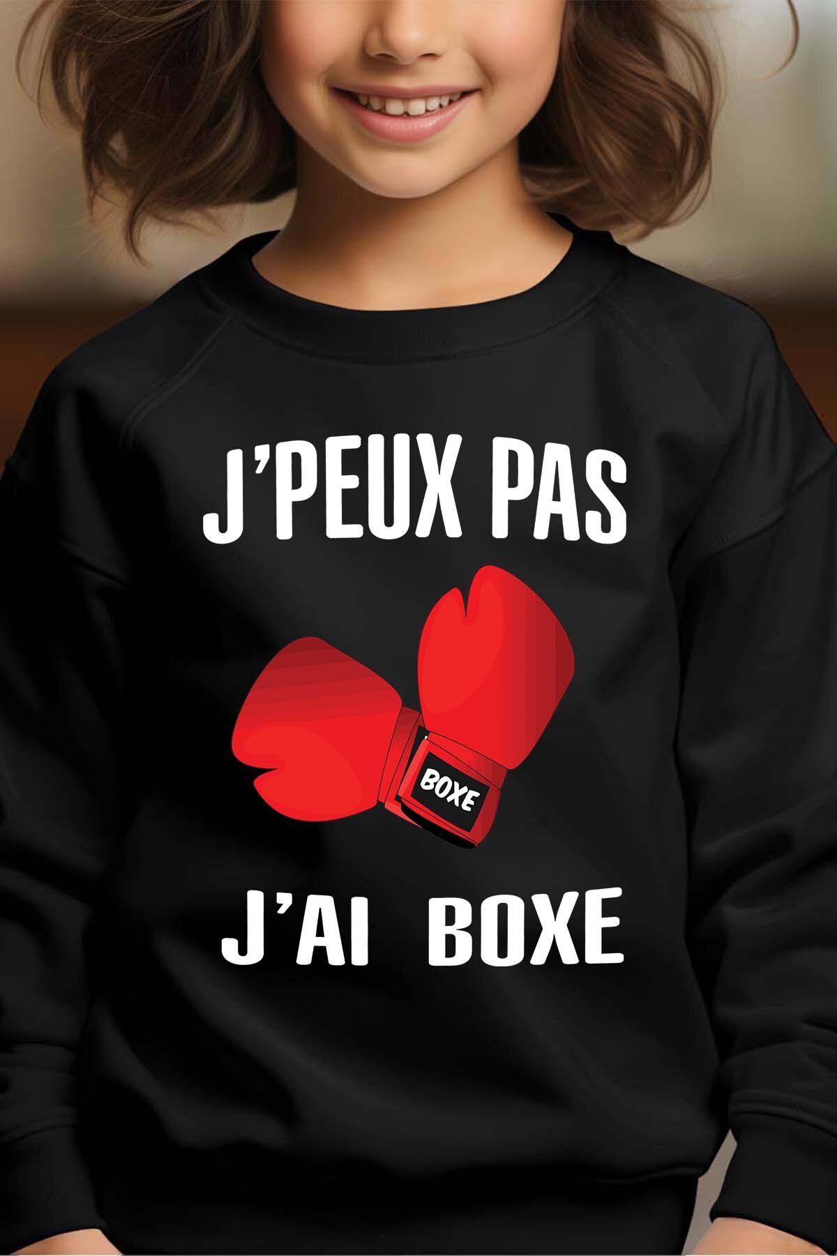 Grossista I.A.L.D FRANCE - Non posso, ho boxe - Felpa girocollo Ragazza