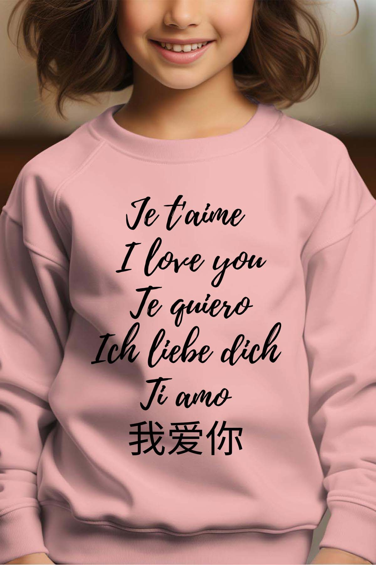 Mayorista I.A.L.D FRANCE - I love you multi - Sudadera Cuello Redondo Niña