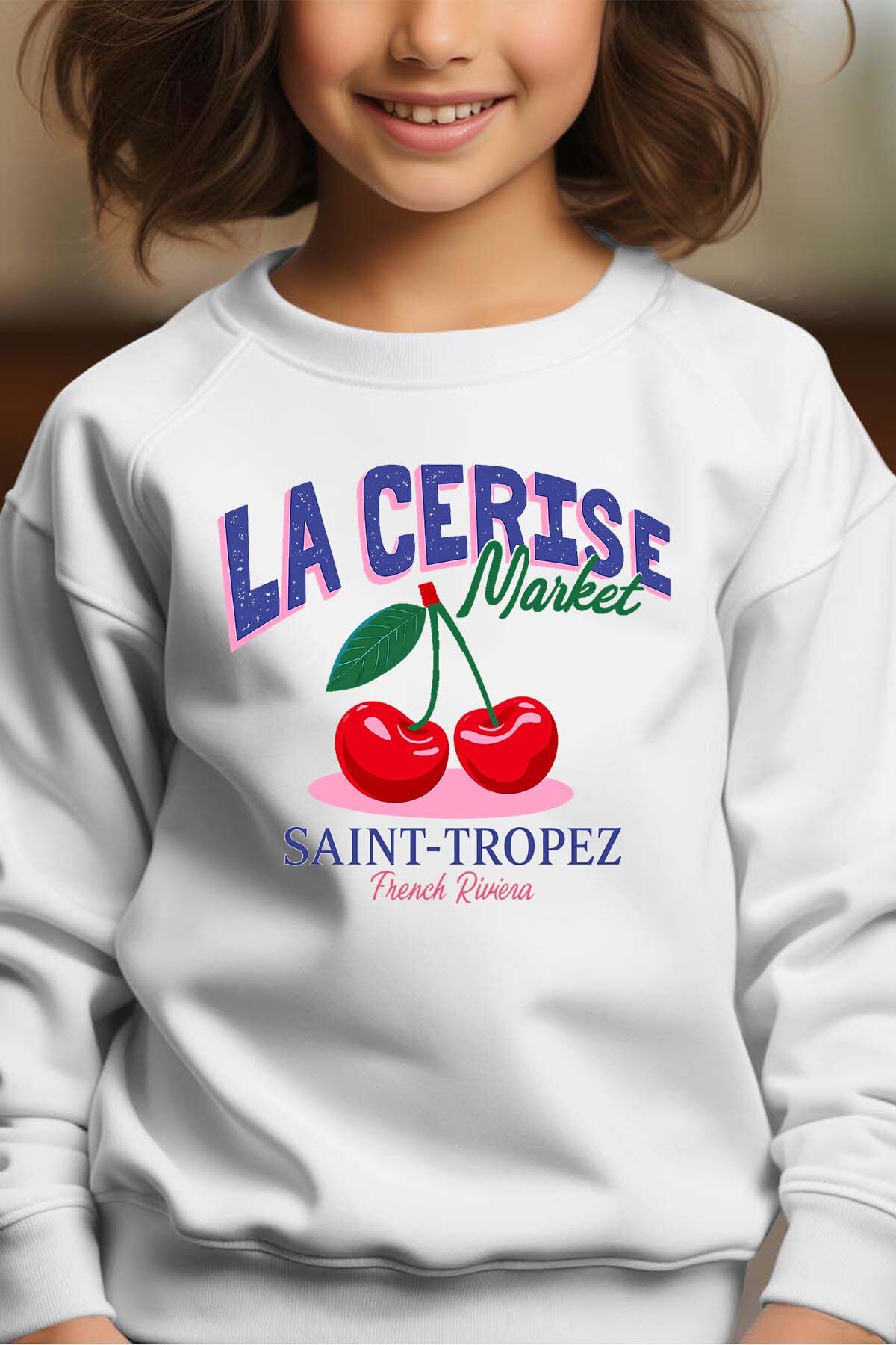 Grossiste I.A.L.D FRANCE - Cerise Market - Sweat Col Rond Fille
