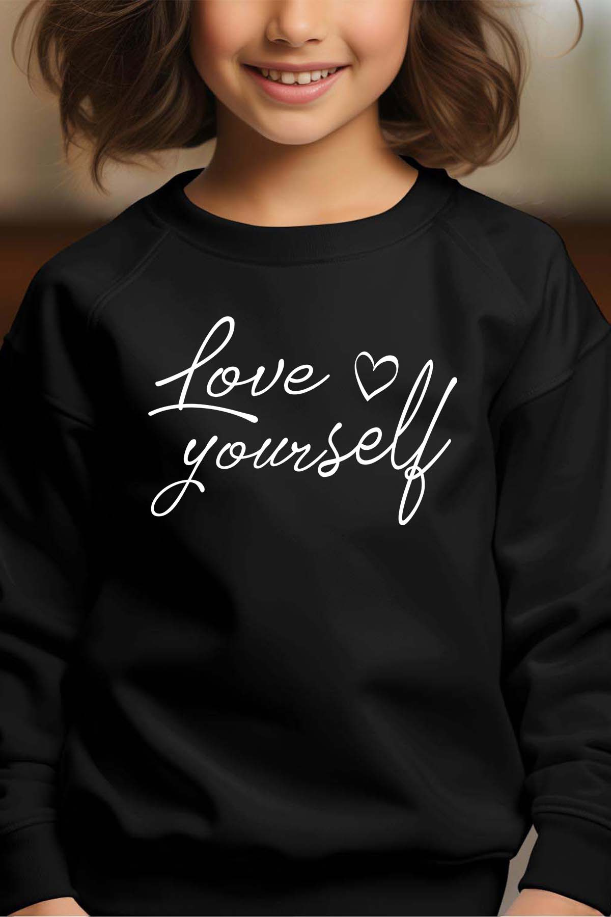 Grossiste I.A.L.D FRANCE - Love Yourself - Sweat Col Rond Fille