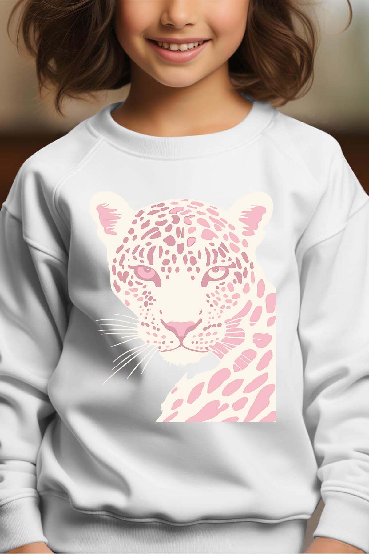 Großhändler I.A.L.D FRANCE - Pantha Pink - Rundhals-Sweatshirt für Mädchen