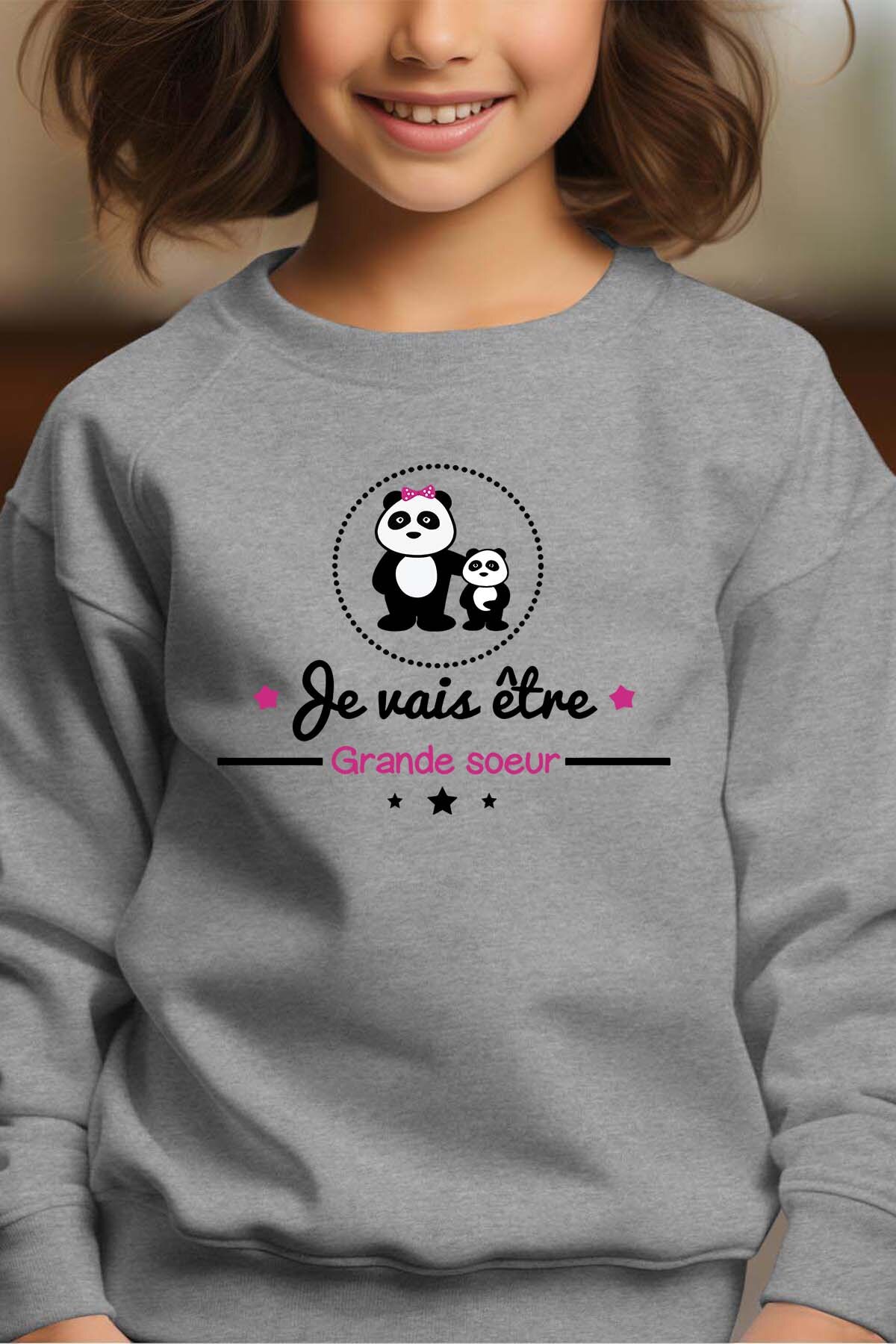 Grossista I.A.L.D FRANCE - Panda sorella maggiore - Felpa girocollo Ragazza