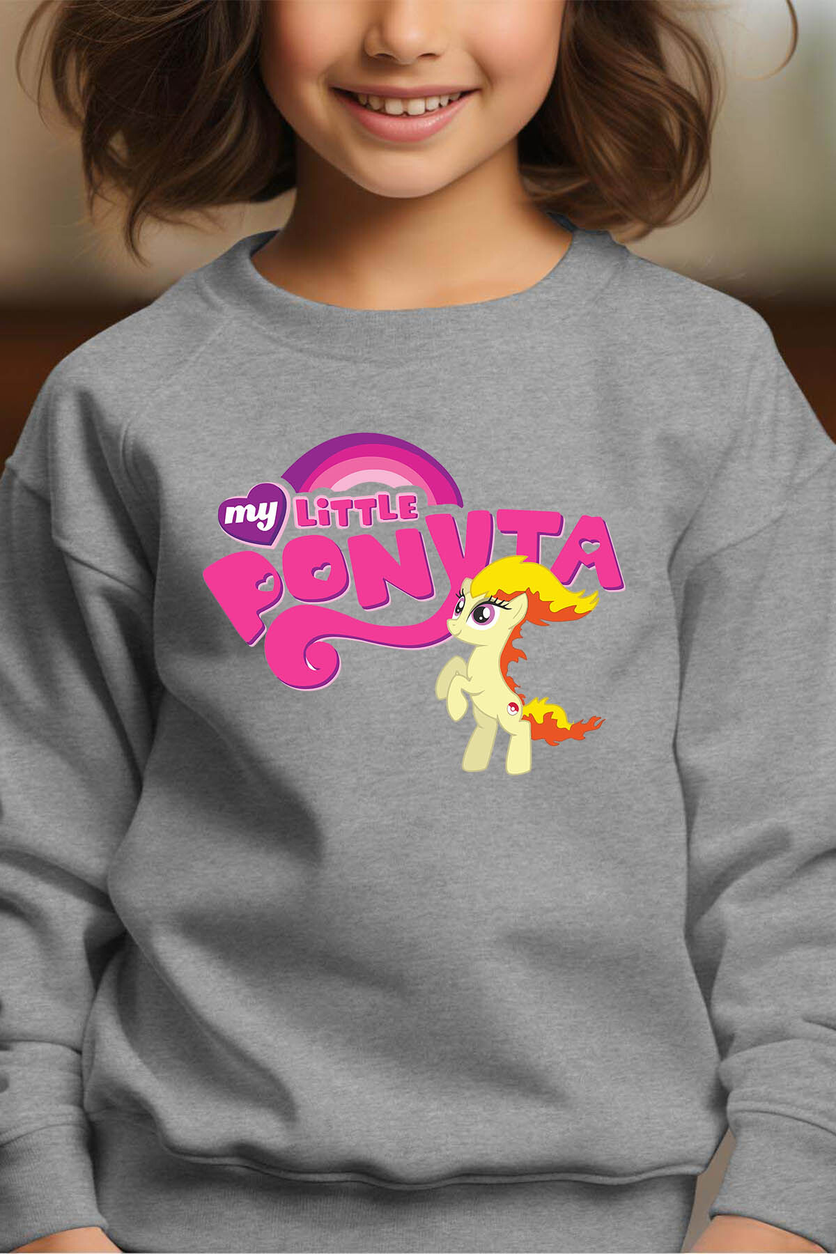 Grossiste I.A.L.D FRANCE - Ponyta - Sweat Col Rond Fille