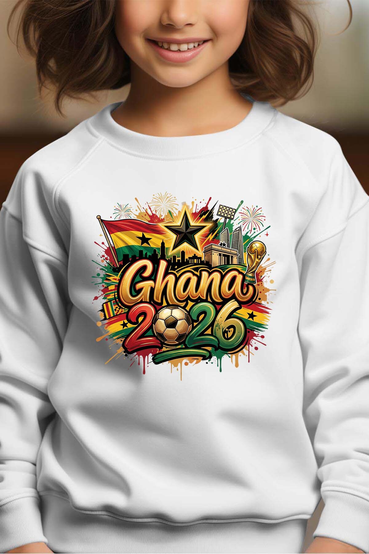 Grossiste I.A.L.D FRANCE - Cdm26 Ghana - Sweat Col Rond Fille