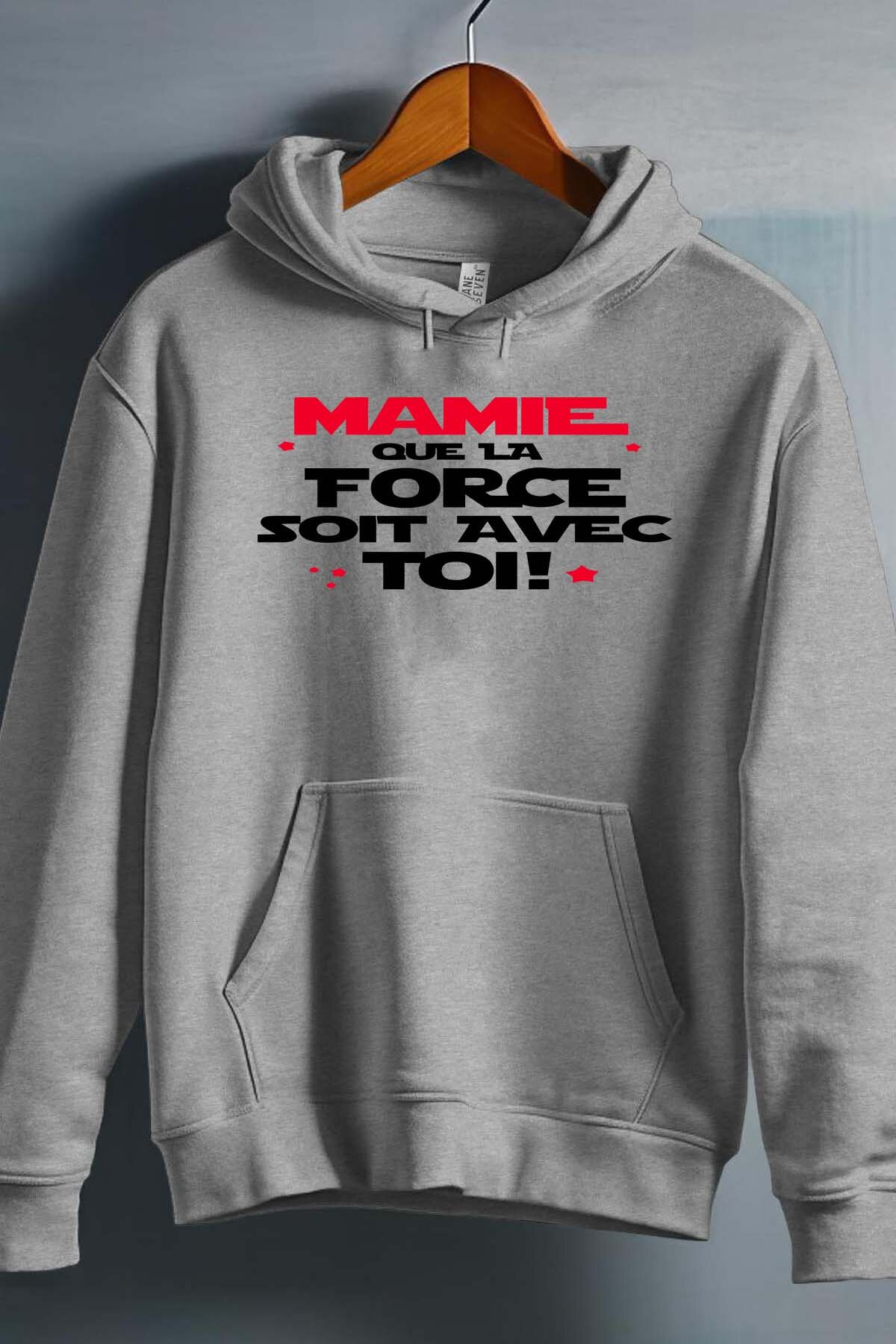 Grossiste I.A.L.D FRANCE - Mamie  force avec toi - Sweat Capuche Fille