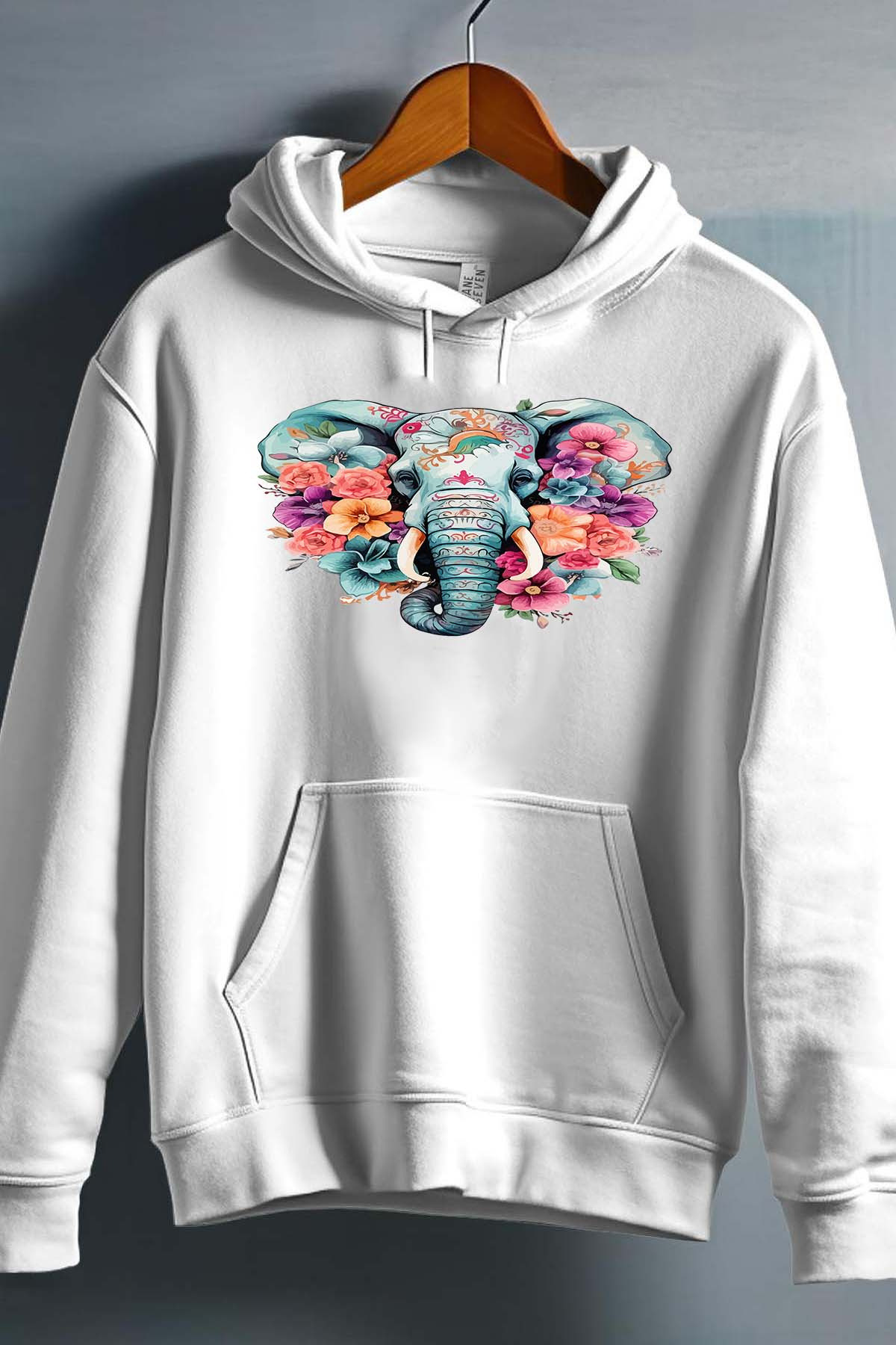 Mayorista I.A.L.D FRANCE - Elefante floral - Sudadera con capucha niña