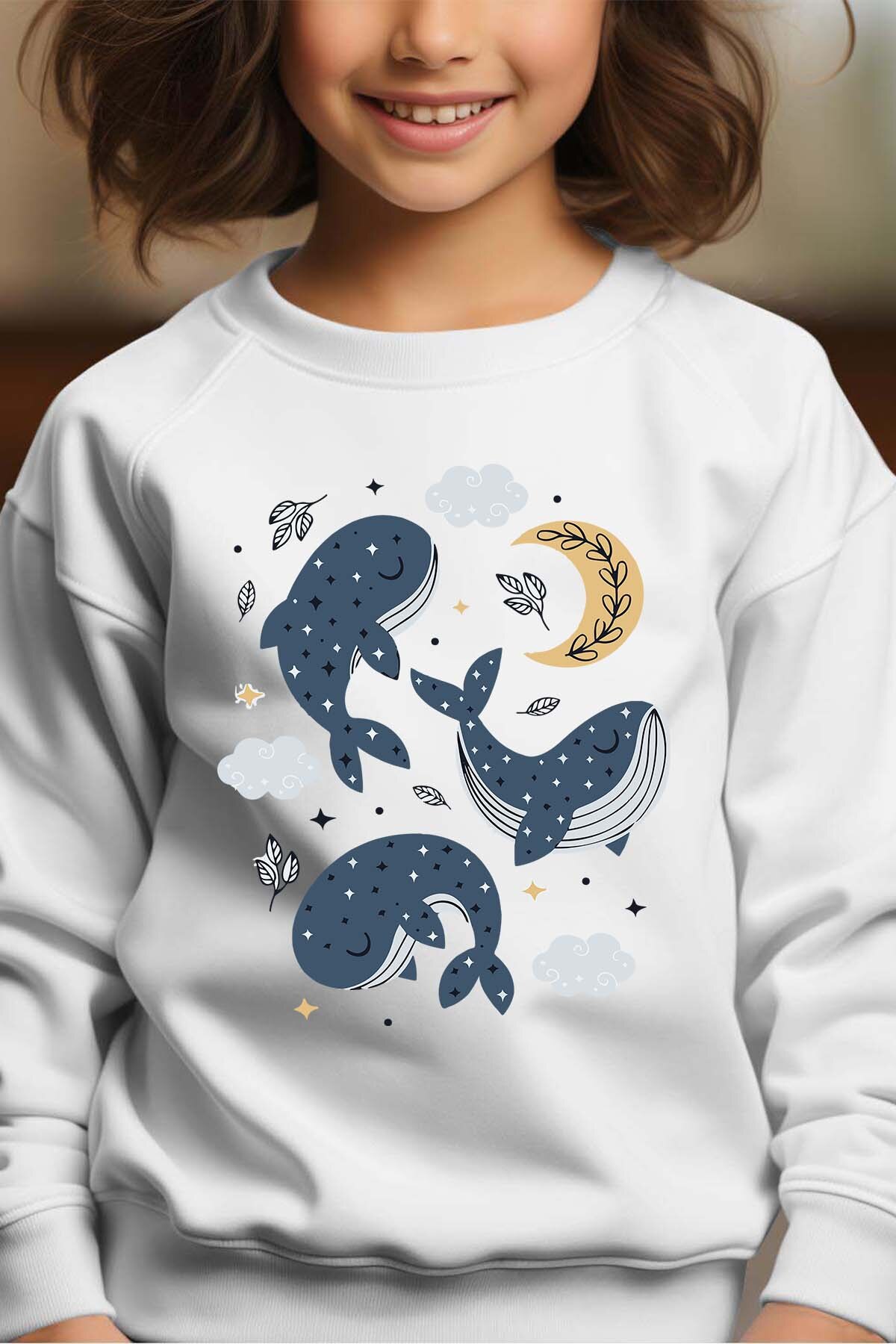 Mayorista I.A.L.D FRANCE - Baleine Moon - Sudadera con cuello redondo Niña