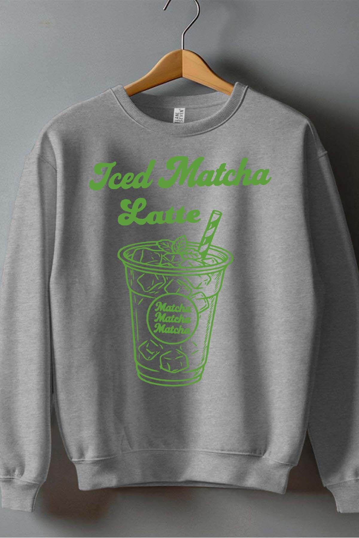 Grossiste I.A.L.D FRANCE - Iced matcha latte - Sweat Col Rond Garçon
