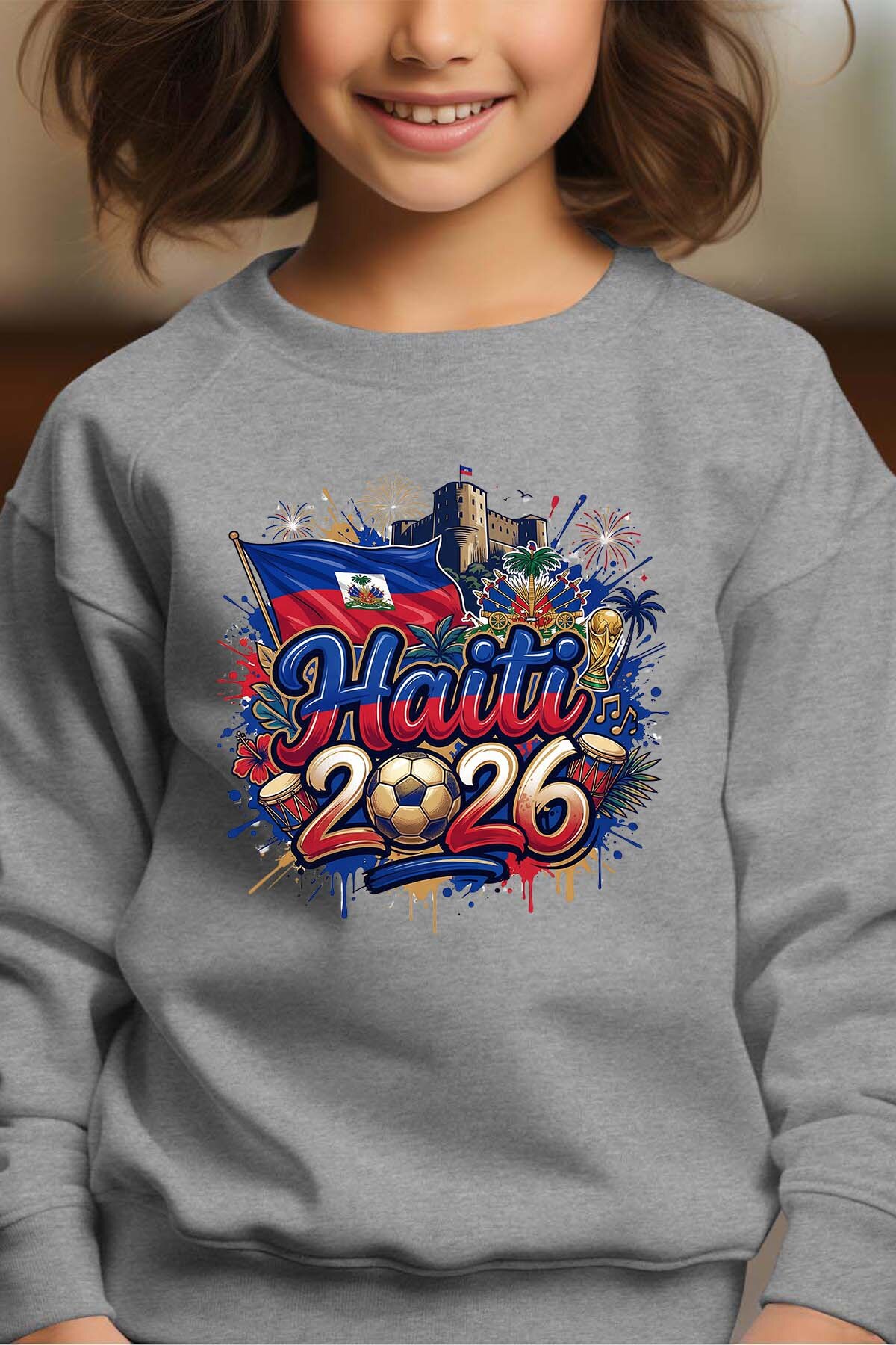 Grossiste I.A.L.D FRANCE - Cdm26 Haiti - Sweat Col Rond Fille