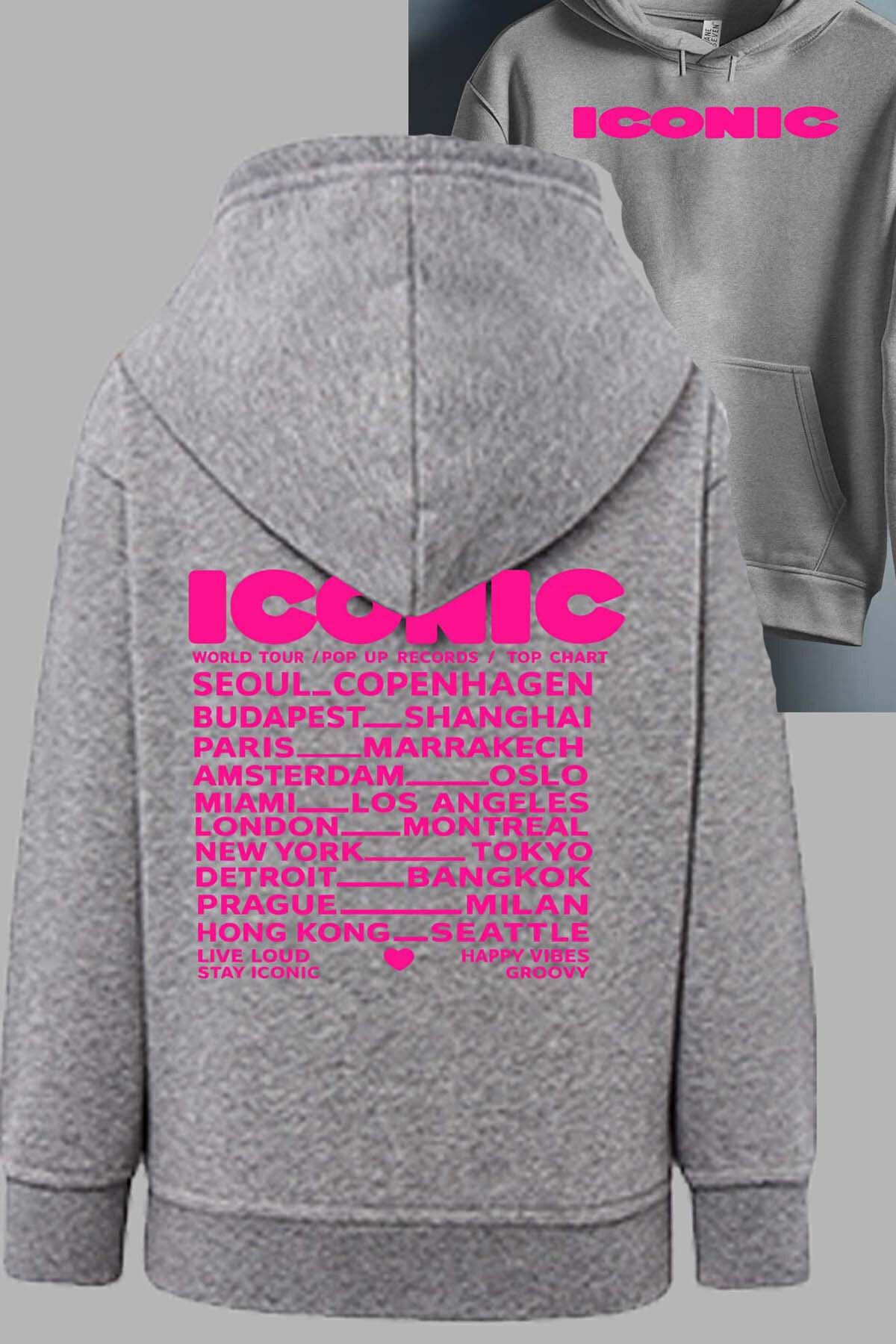 Großhändler I.A.L.D FRANCE - Ikonischer Fluo-Rosa - Kapuzenpullover für Mädchen