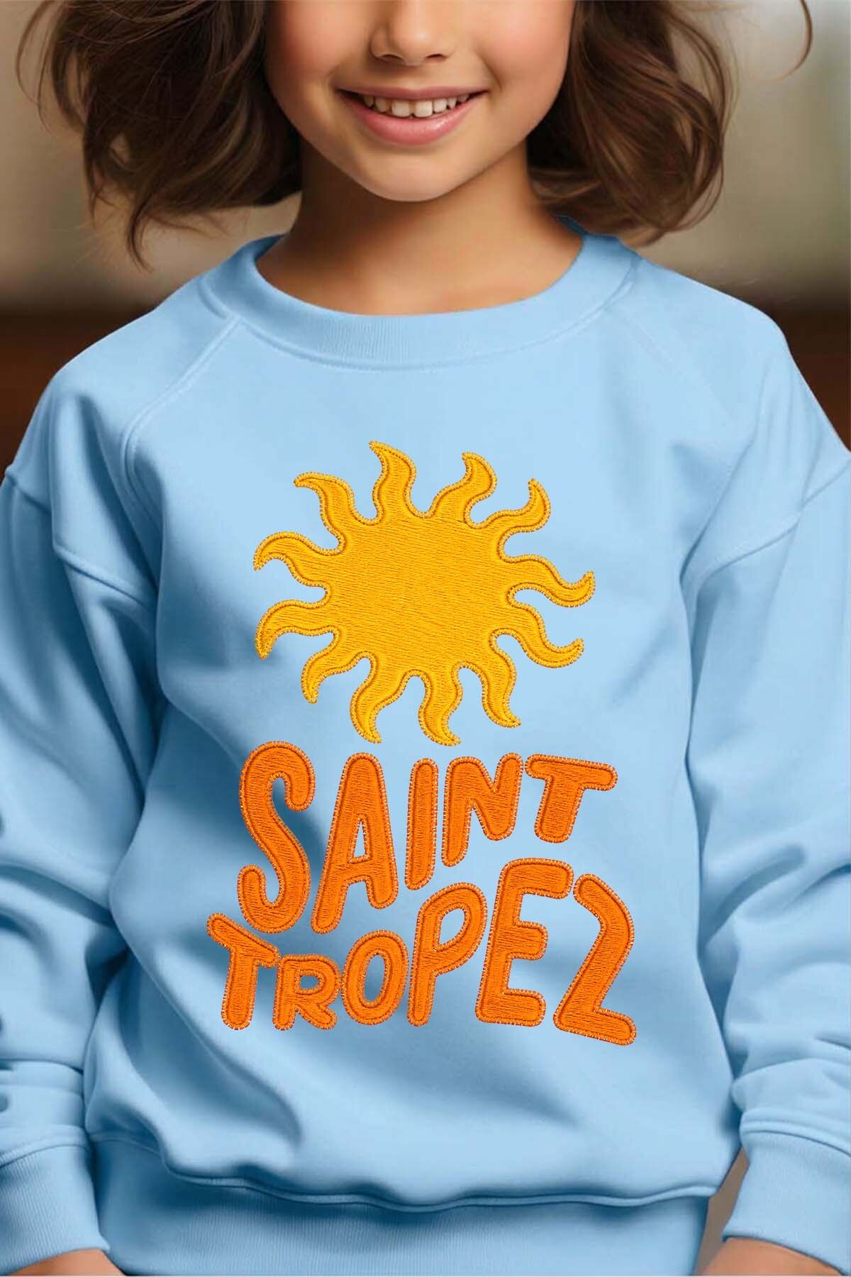 Grossiste I.A.L.D FRANCE - Soleil st tropez - Sweat Col Rond Fille