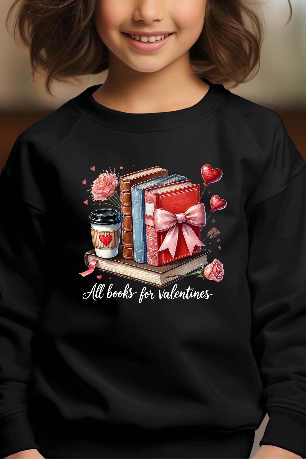 Grossiste I.A.L.D FRANCE - Books For Valentines BLANC - Sweat Col Rond Fille