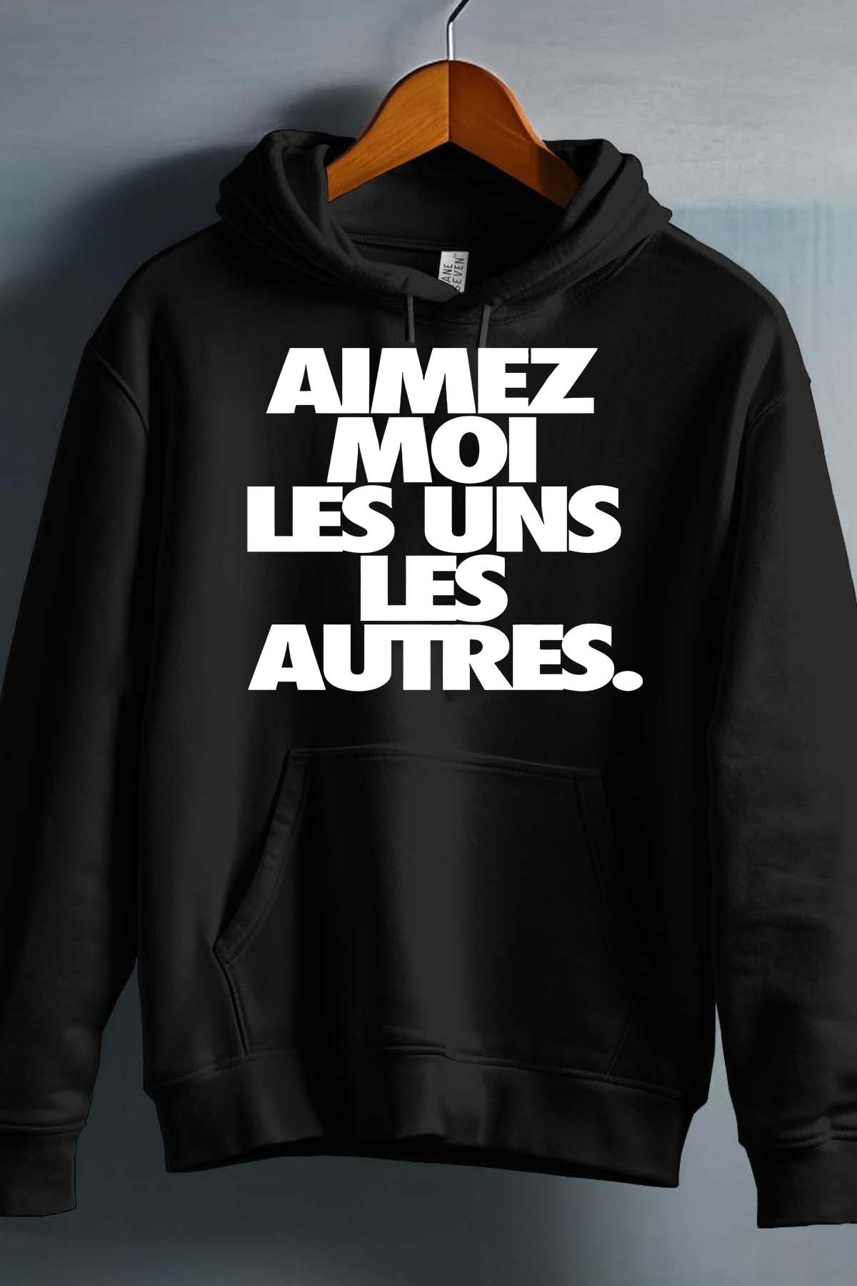 Grossiste I.A.L.D FRANCE - Aimez moi BLANC - Sweat Capuche Garçon