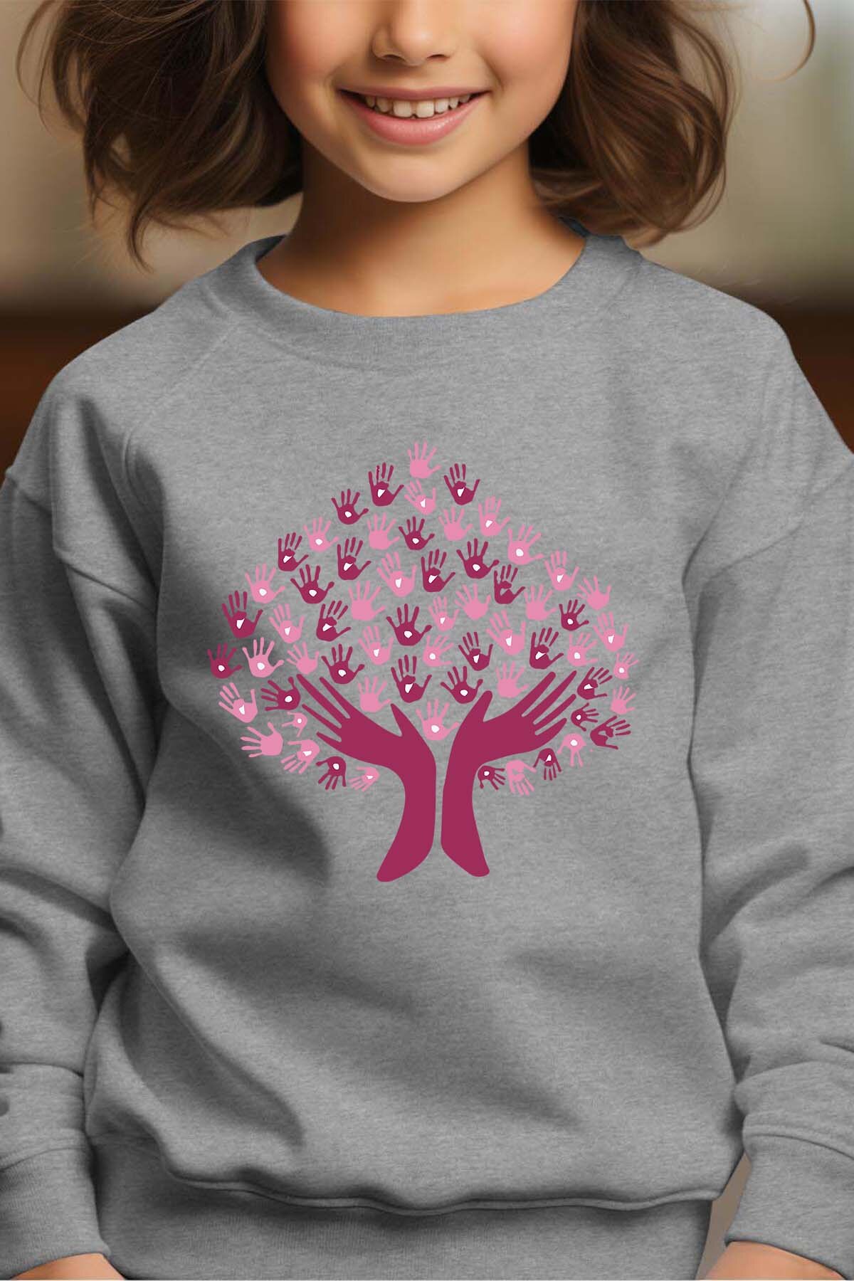 Großhändler I.A.L.D FRANCE - Arbre Mains - Rundhals-Sweatshirt Mädchen