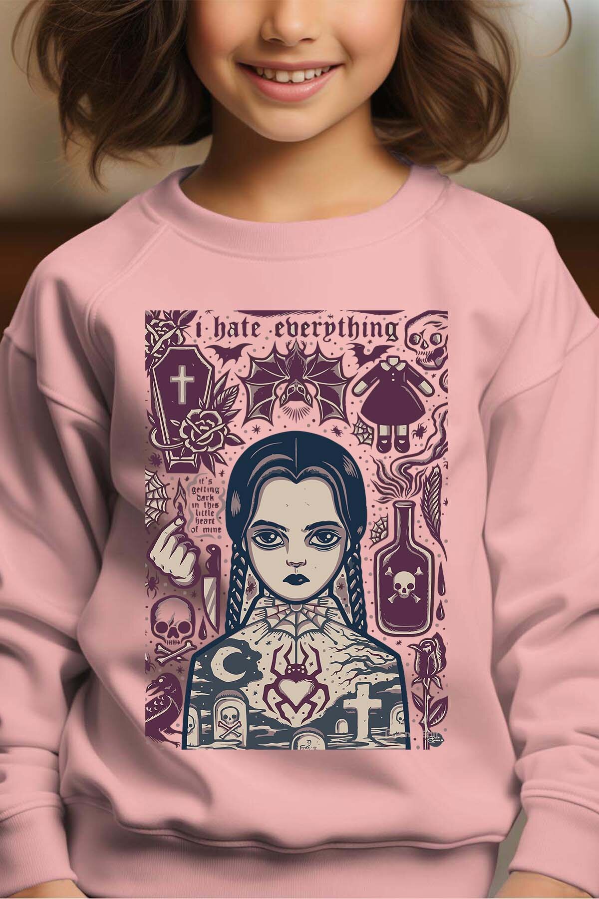 Mayorista I.A.L.D FRANCE - Mercredi Hate - Sudadera con cuello redondo para niña