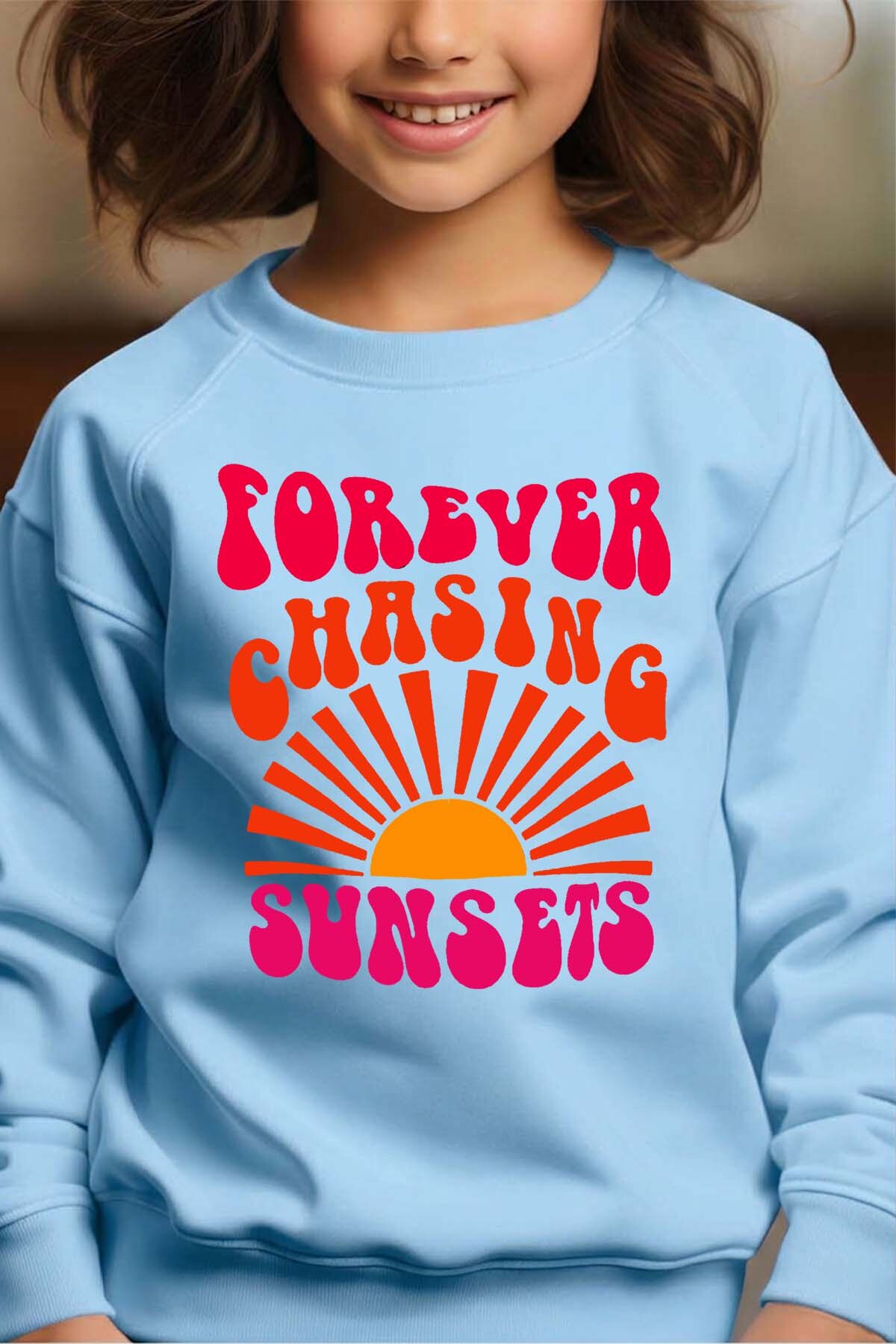 Grossiste I.A.L.D FRANCE - Forever chaising sunset - Sweat Col Rond Fille