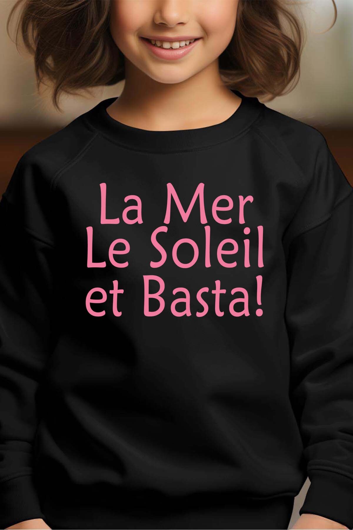 Grossiste I.A.L.D FRANCE - La mer soleil basta - Sweat Col Rond Fille