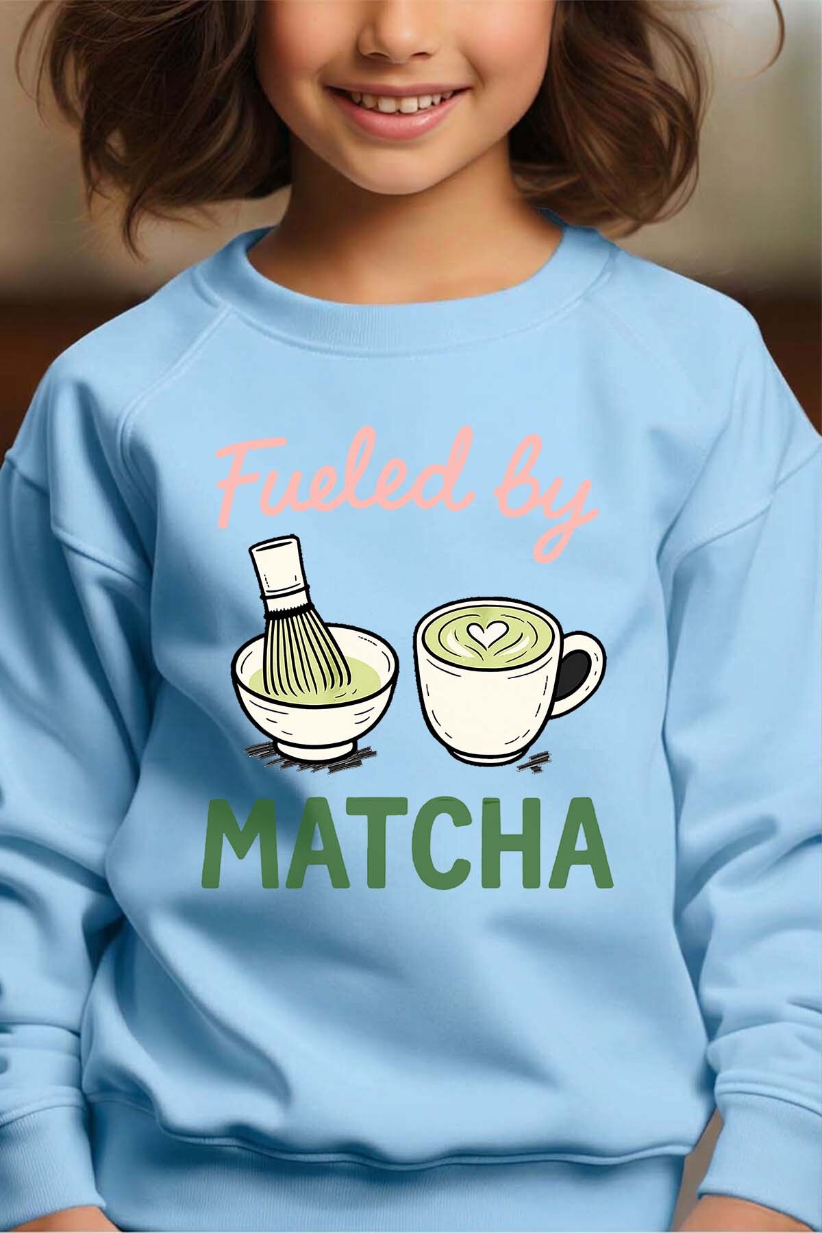 Grossiste I.A.L.D FRANCE - Fueled by matcha - Sweat Col Rond Fille